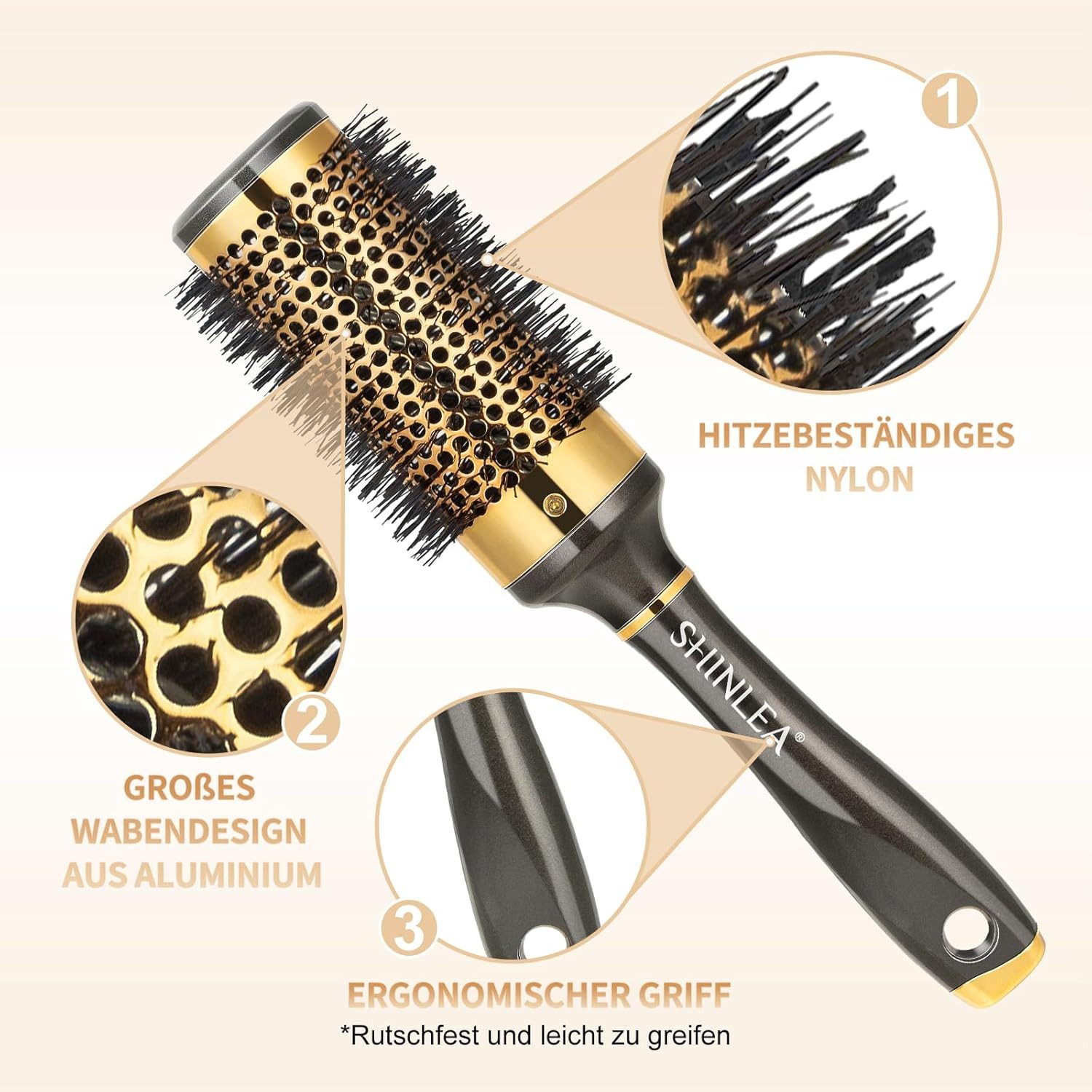 SHINLEA Haarkamm SHINLEA Lockenkamm, eine Rundbürste für Frauen und Kinder, Entwirrt, umweltfreundlich, flexibel, hitzebeständig, kein Ziepen