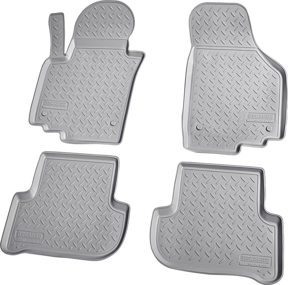 RECAMBO Passform-Fußmatten CustomComforts (4 St), für VW Golf, Plus 2004 -  2014, perfekte Passform