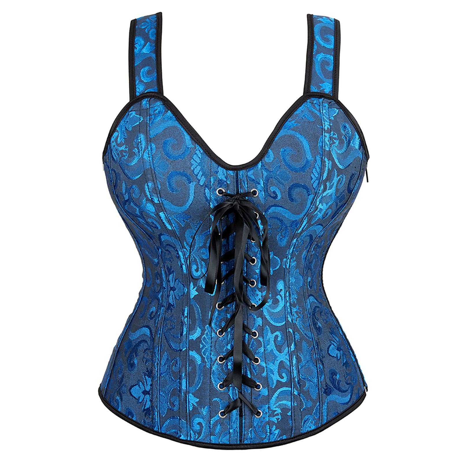 Corsage Korsett Tops in Übergröße für Damen,Korsett Bustiers,verstellbaren