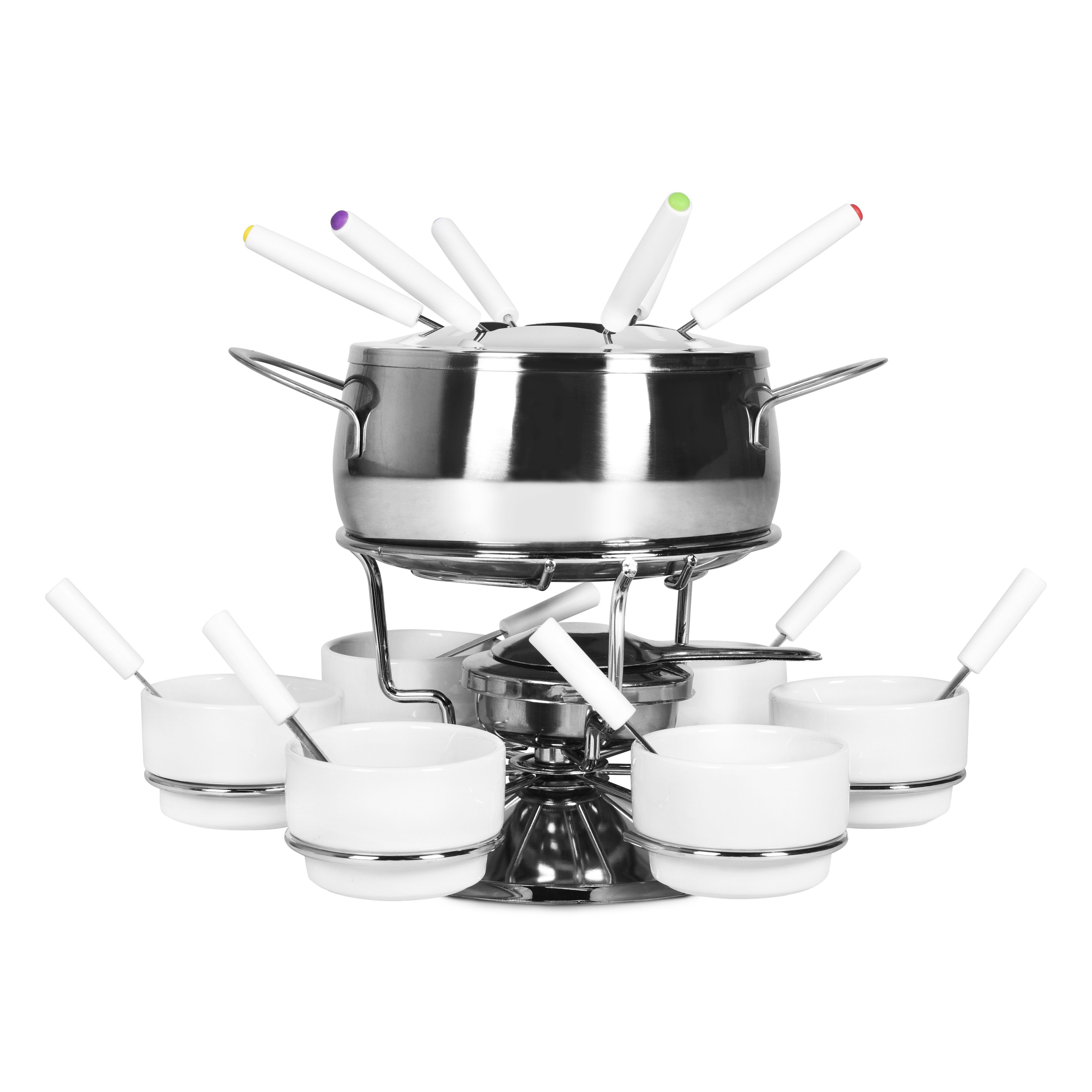 Ribelli Fonduetopf Fondue-Set 28-teilig