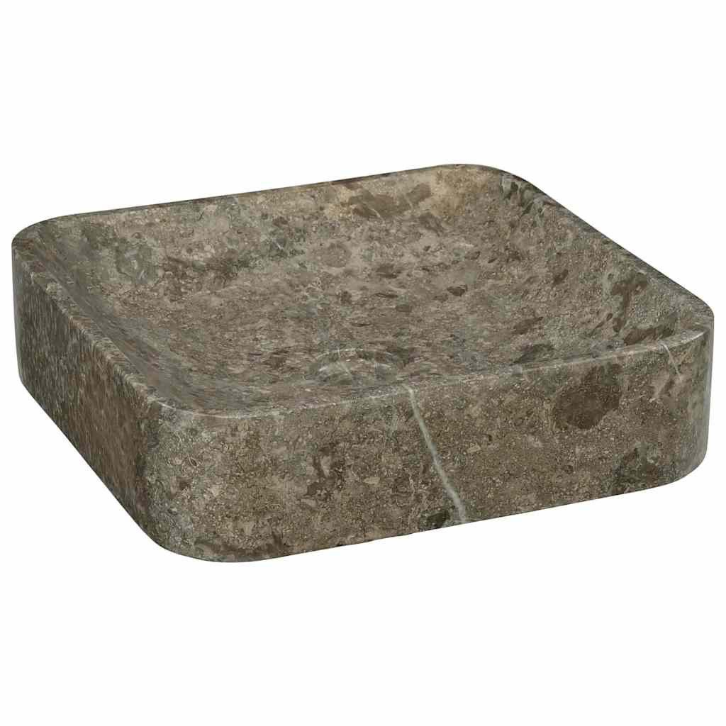 vidaXL Waschbecken Waschbecken Grau 40x40x10 cm Marmor