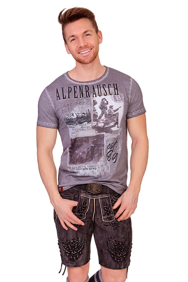 MarJo Trachtenshirt Trachtenshirt Herren - QUENTIN - frost grey