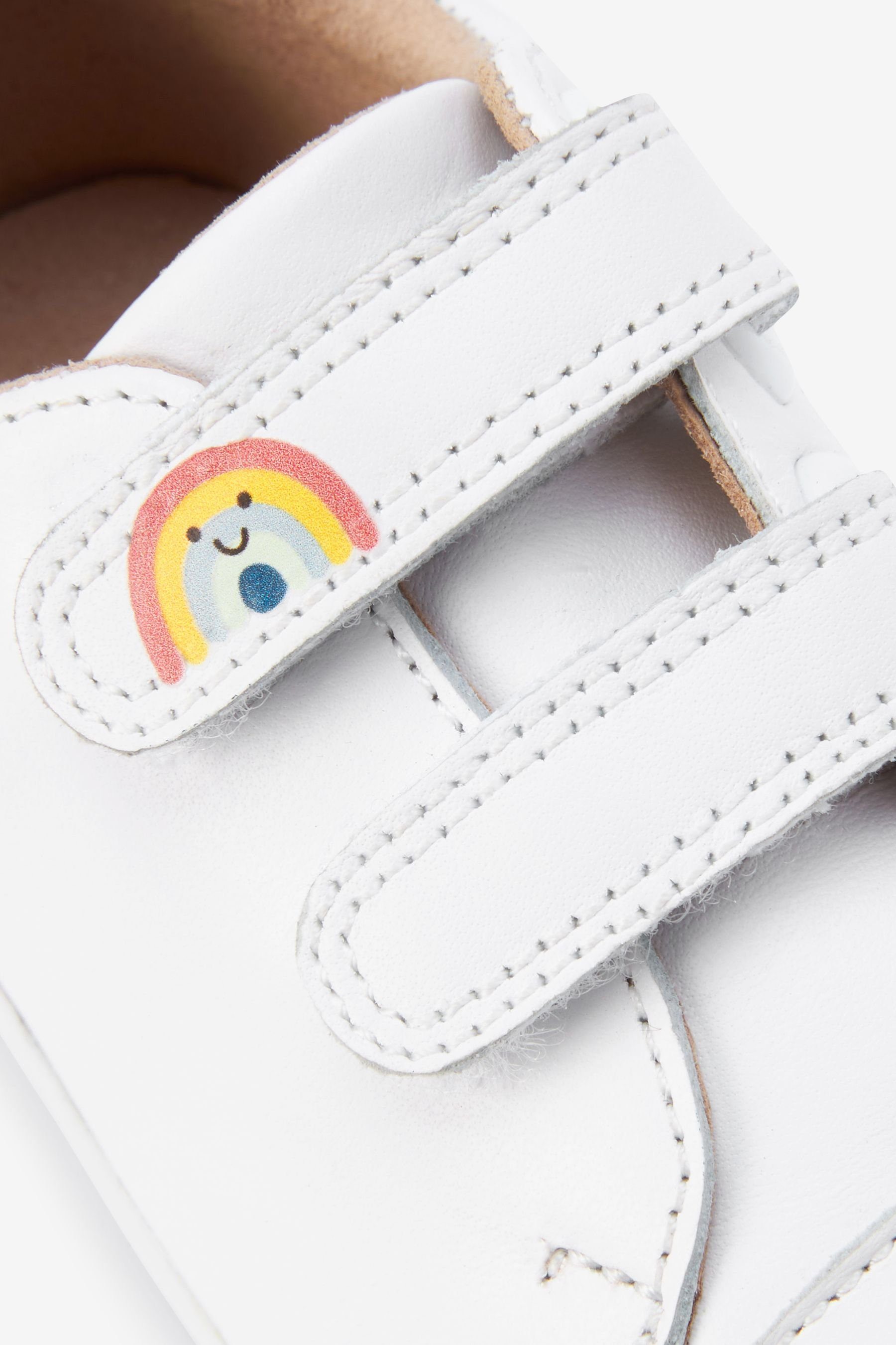 Next Erste Laufschuhe Leather White (1-tlg) Lauflernschuh Regenbogen-Sneaker