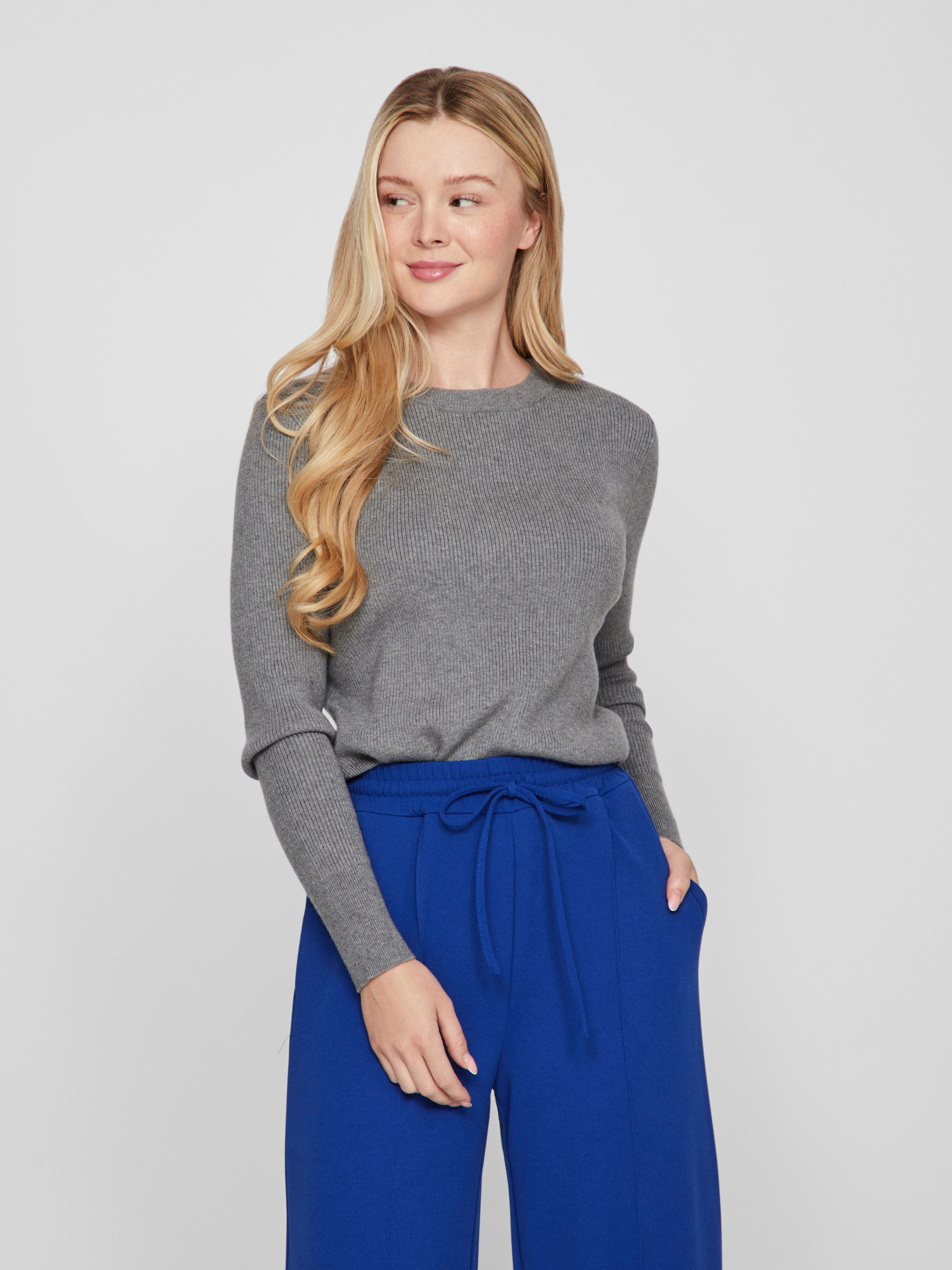 Vila Rundhalspullover VICOMFY O-NECK L/S KNIT günstig online kaufen