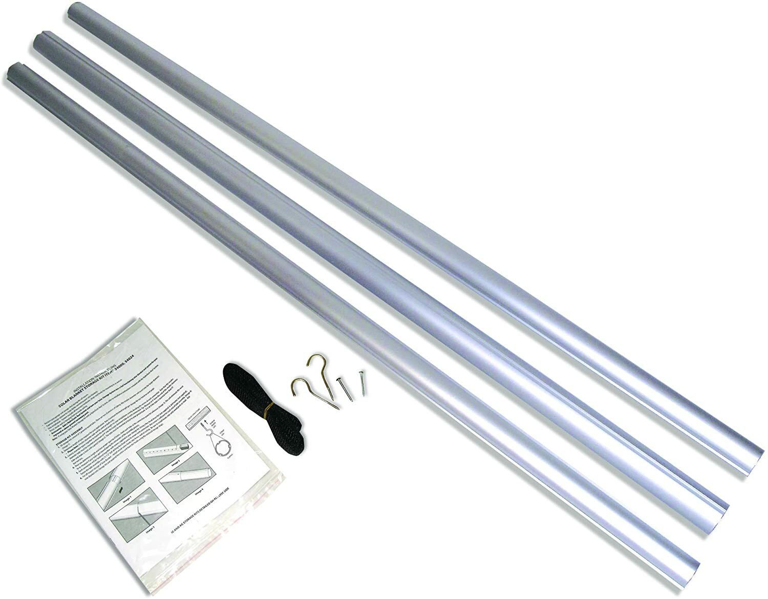 Hydrotools Pool AG Swimline Aluminium Teleskoprohr 3 Zoll für Pool Aufroller 4.5 6.5 m, Pole Rundrohr Stange Solar Plane Aufrollsystem