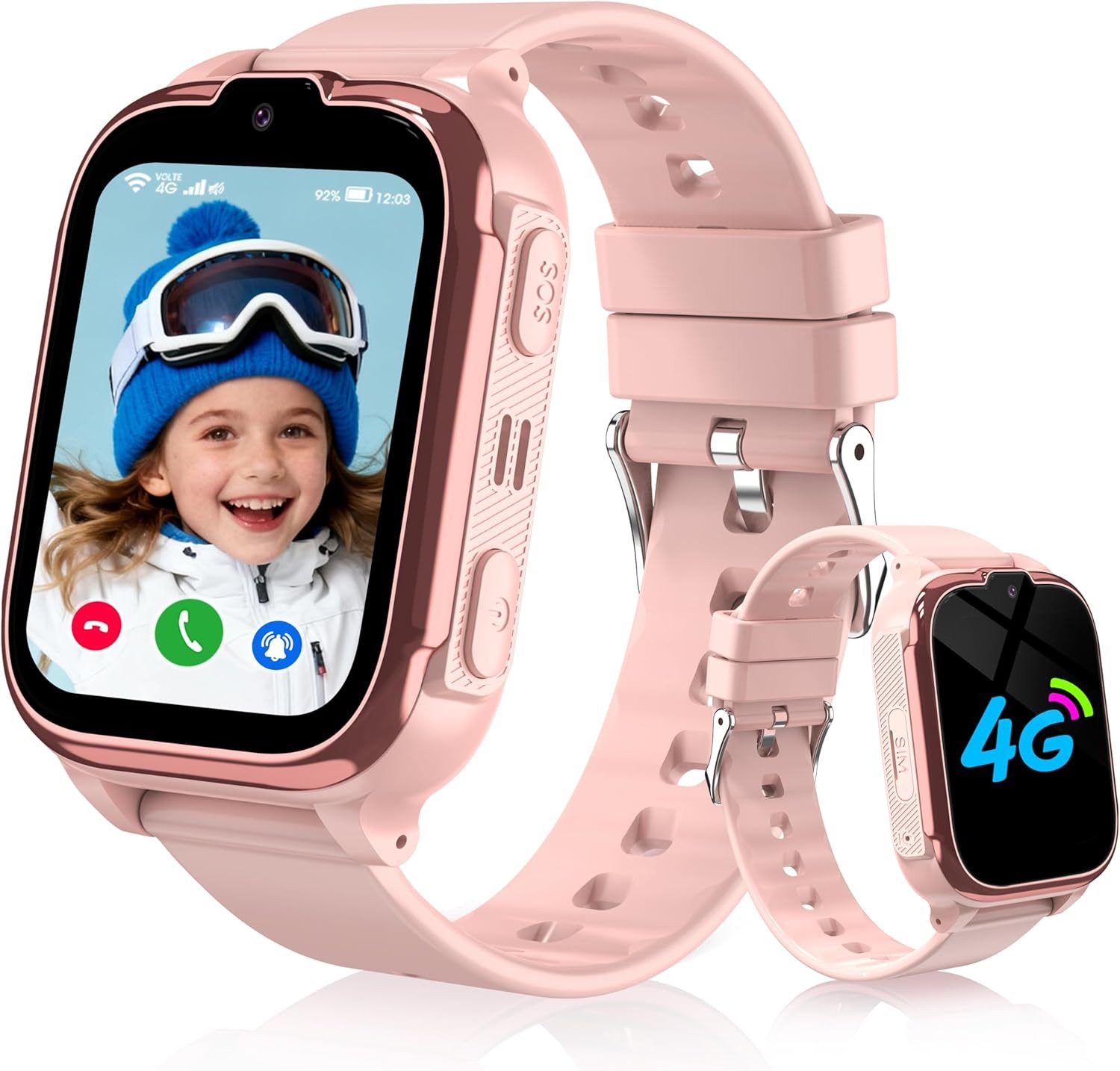 Kesasohe Smartwatch (2,5 cm, sim-karte), Kinder Smartwatch 4G