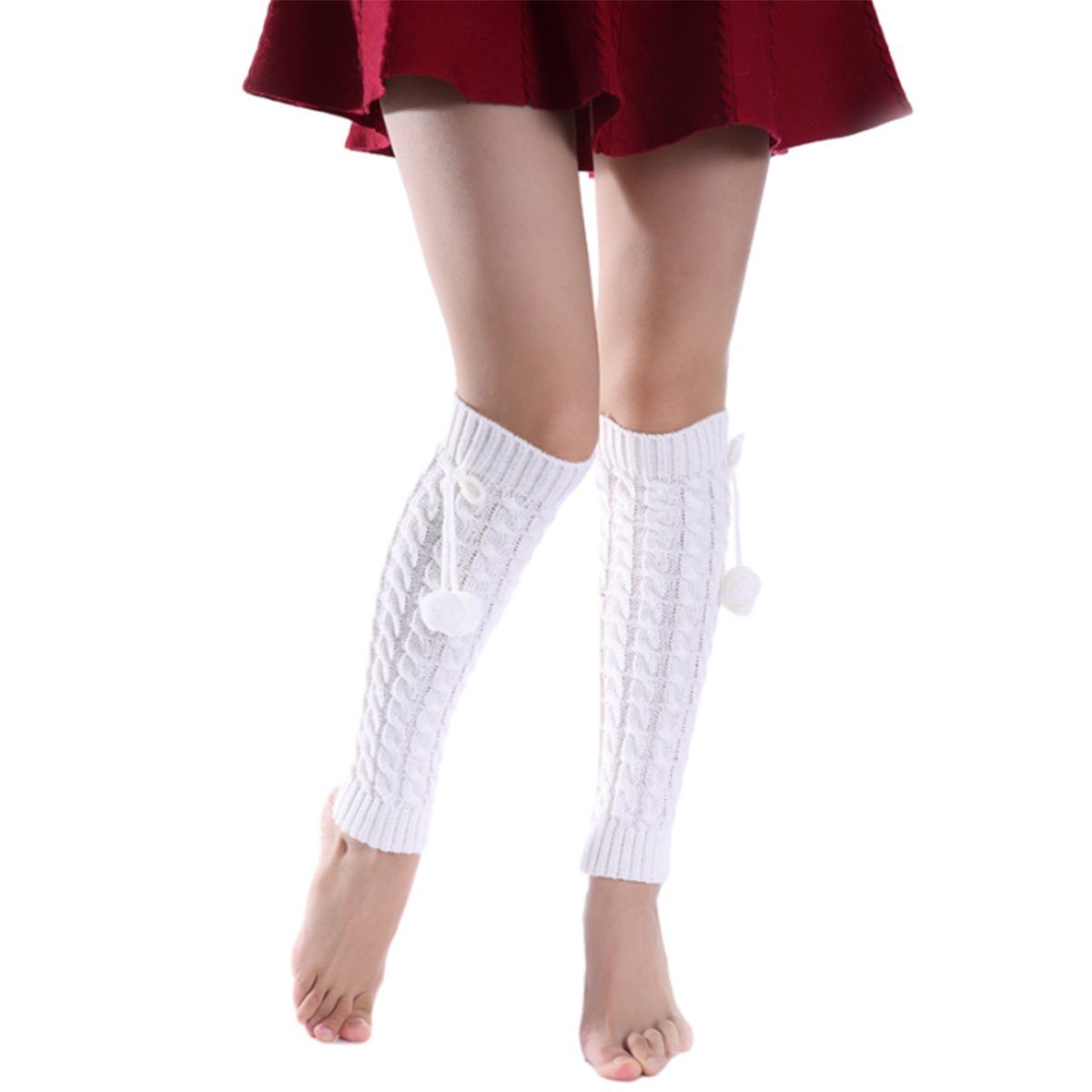 Jormftte Beinstulpen Beinstulpen für Mädchen Frauen Niedliche Armstulpen Lolita Zubehör Weiß | Beinstulpen