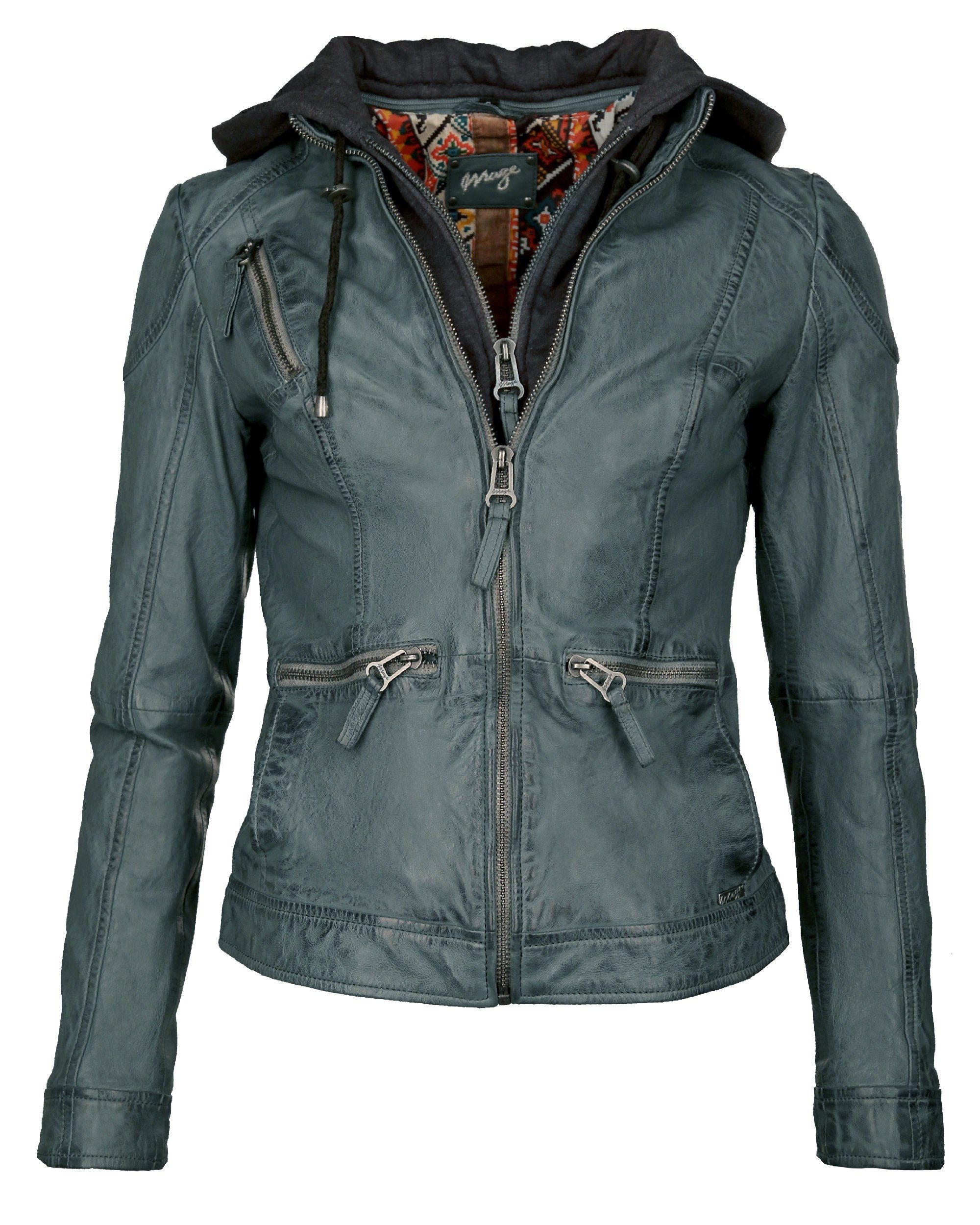 Brayford Maze Lederjacke blue