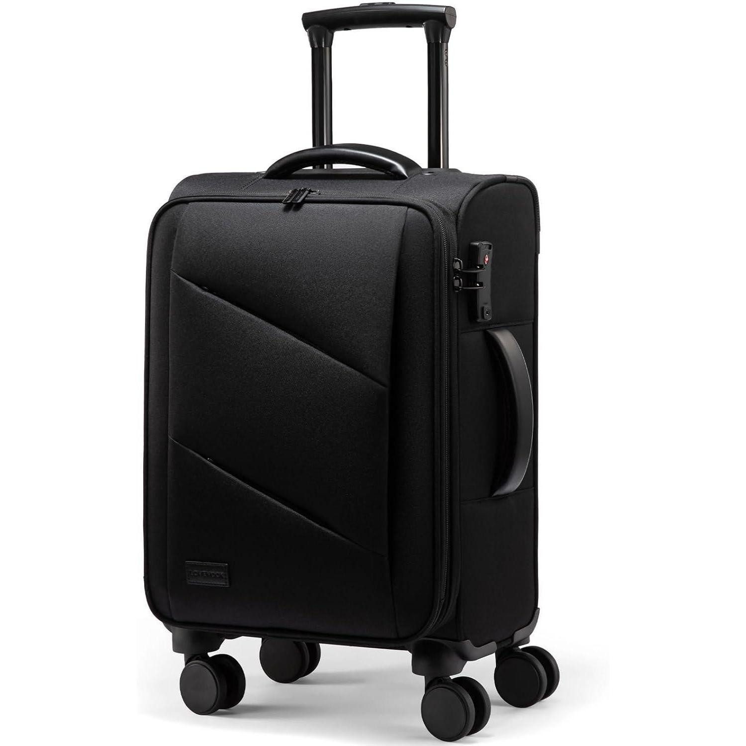 Weichgepäck-Trolley Trolley Handgepäck Koffer Leicht Rollkoffer TSA-Schloss 4 Rollen 15.6
