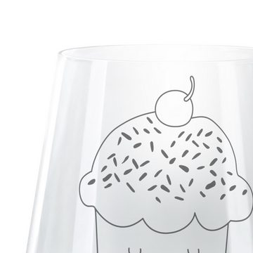 Mr. & Mrs. Panda Windlicht Cupcake - Transparent - Geschenk, Gute Laune, Geschenk Koch, Kerzengl (1 St), Elegante Ausstrahlung