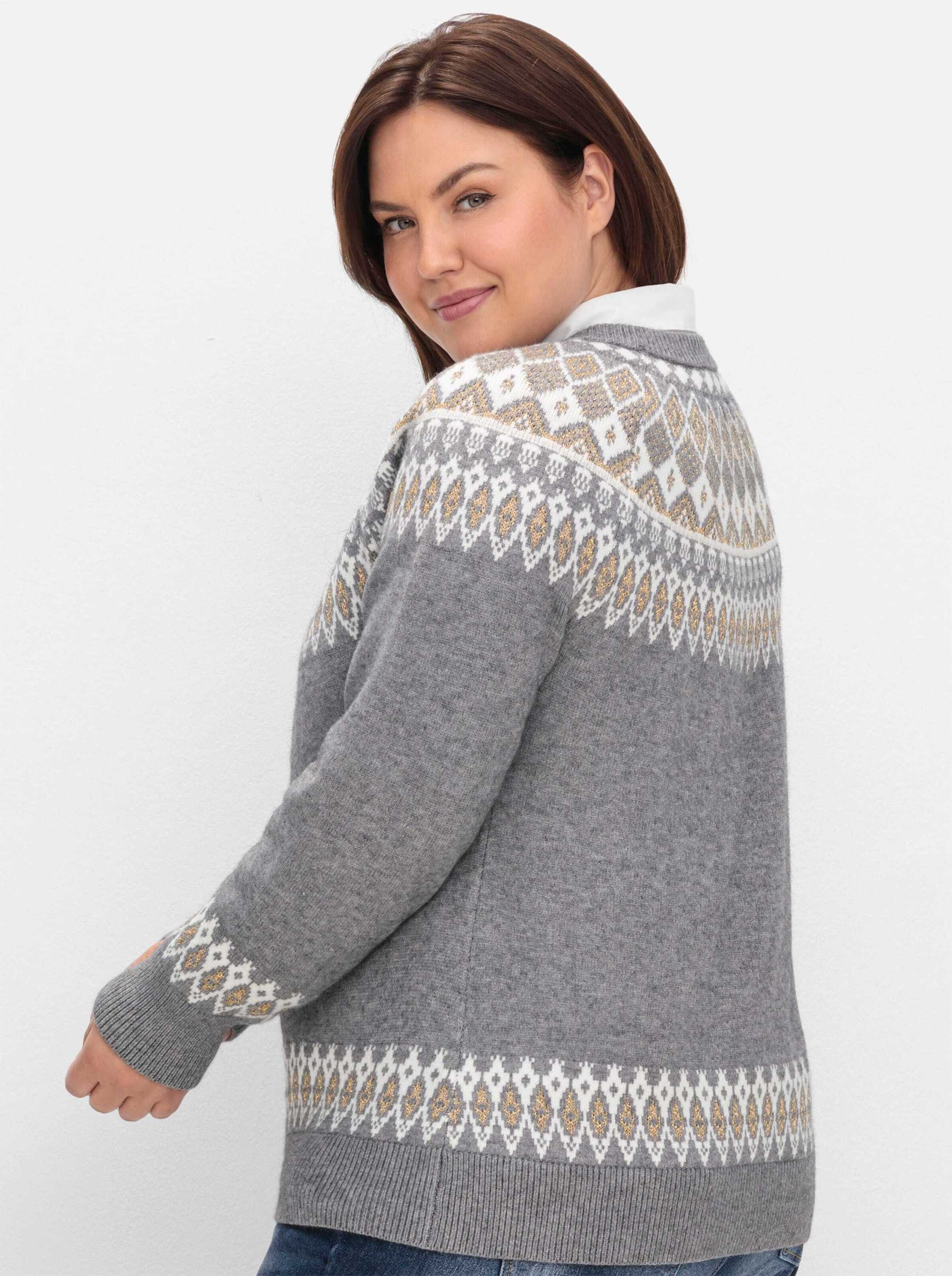 sheego by Joe Browns Strickpullover Strickpullover Langarm mit Norwegermuster