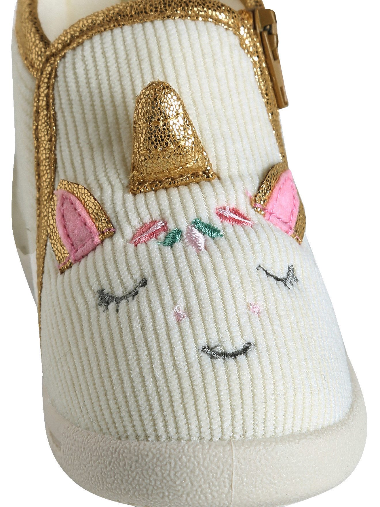 vertbaudet Baby Stoff-Hausschuhe Hausschuh Cord-Optik – Bild 5 von 5