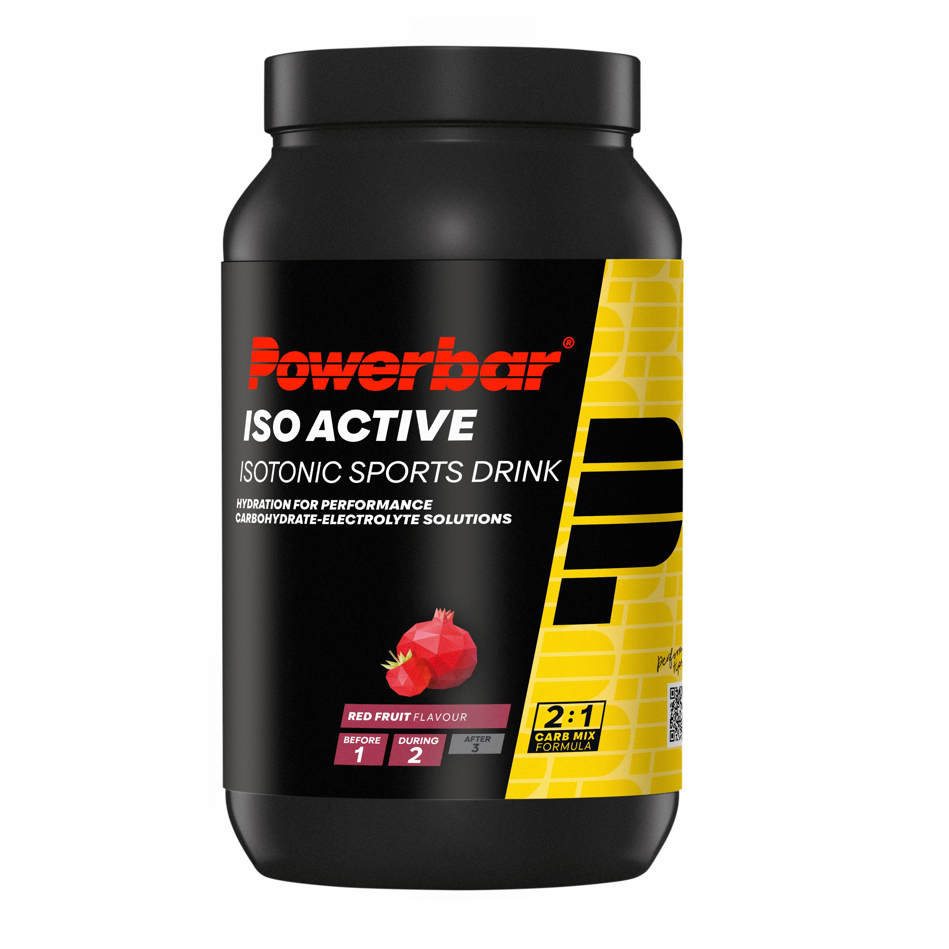 PowerBar Isoactive Red Fruit 1320 g Isotonisch 5 Elektrolyte Pulver Pulver, 1 er Dose à 1 St., 1320 g, Kohlenhydrate / Glukose- und Fruktose-Quellen 2:1