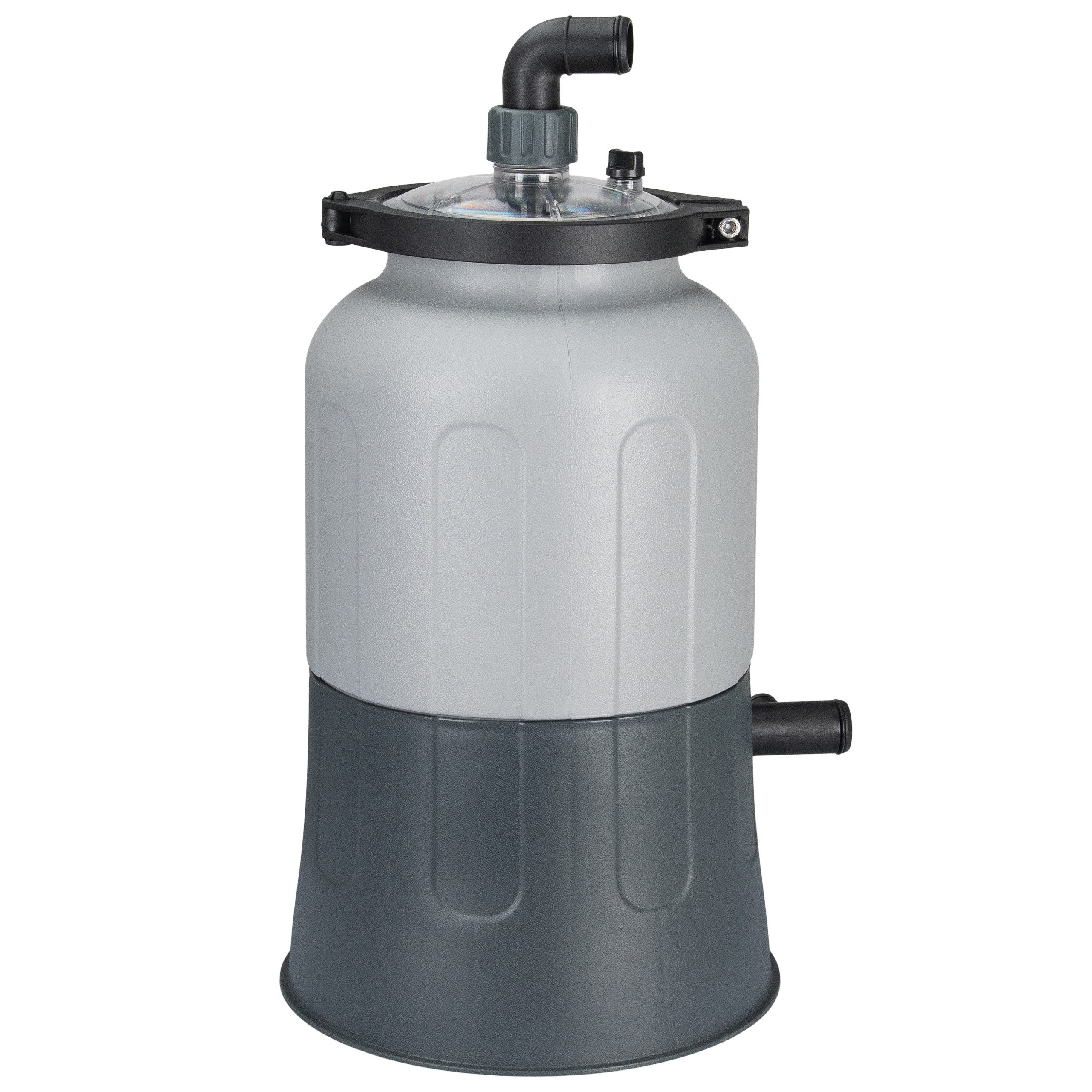 COIL Pool-Filterpumpe Sandfilterpumpe, Poolpumpe Filteranlage, Pool Pumpe, Sandfilter (Pumpenleistung: 3800/4000/8500 l/h, Filterbälle: 256/320/925), Verbrauch: 40W/100W/450W, Tankinhalt: 10,5/12,5l/50l