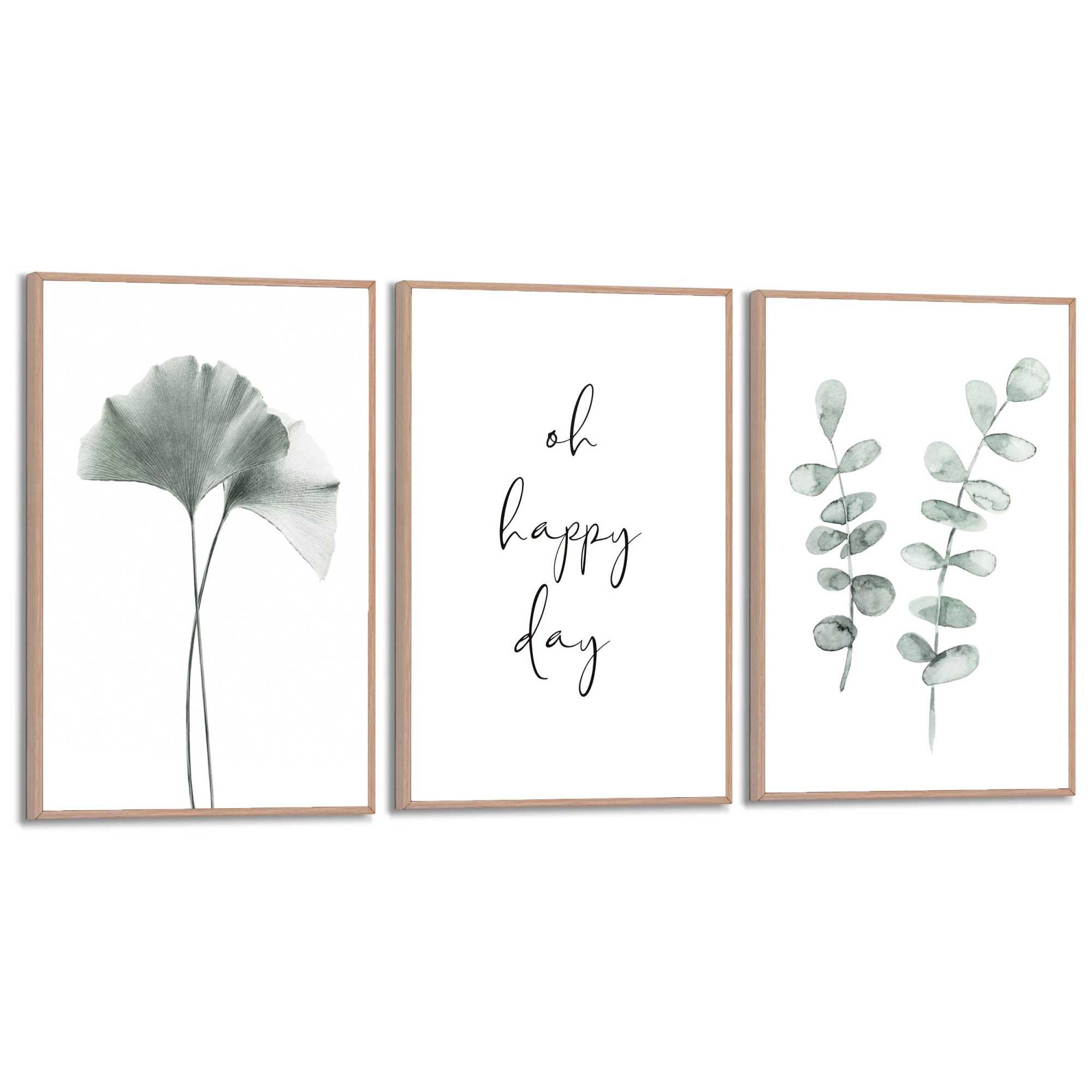 Reinders! Poster Green Twigs, Küche - Botanisch - Natur - Blätter - Grün - MDF - Blumen und Pflanzen