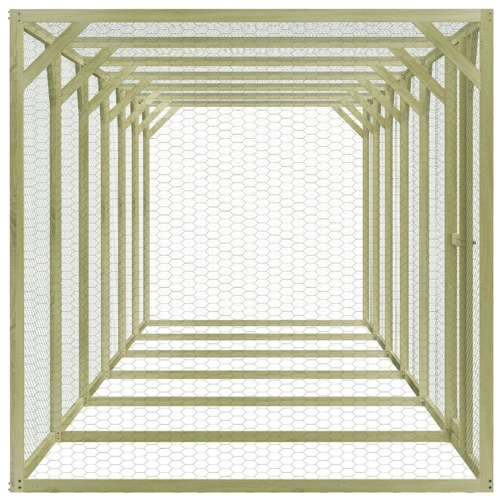 vidaXL Hühnerstall, Hühnerkäfig 1,5x9x1,5 m Imprägniertes Kiefernholz