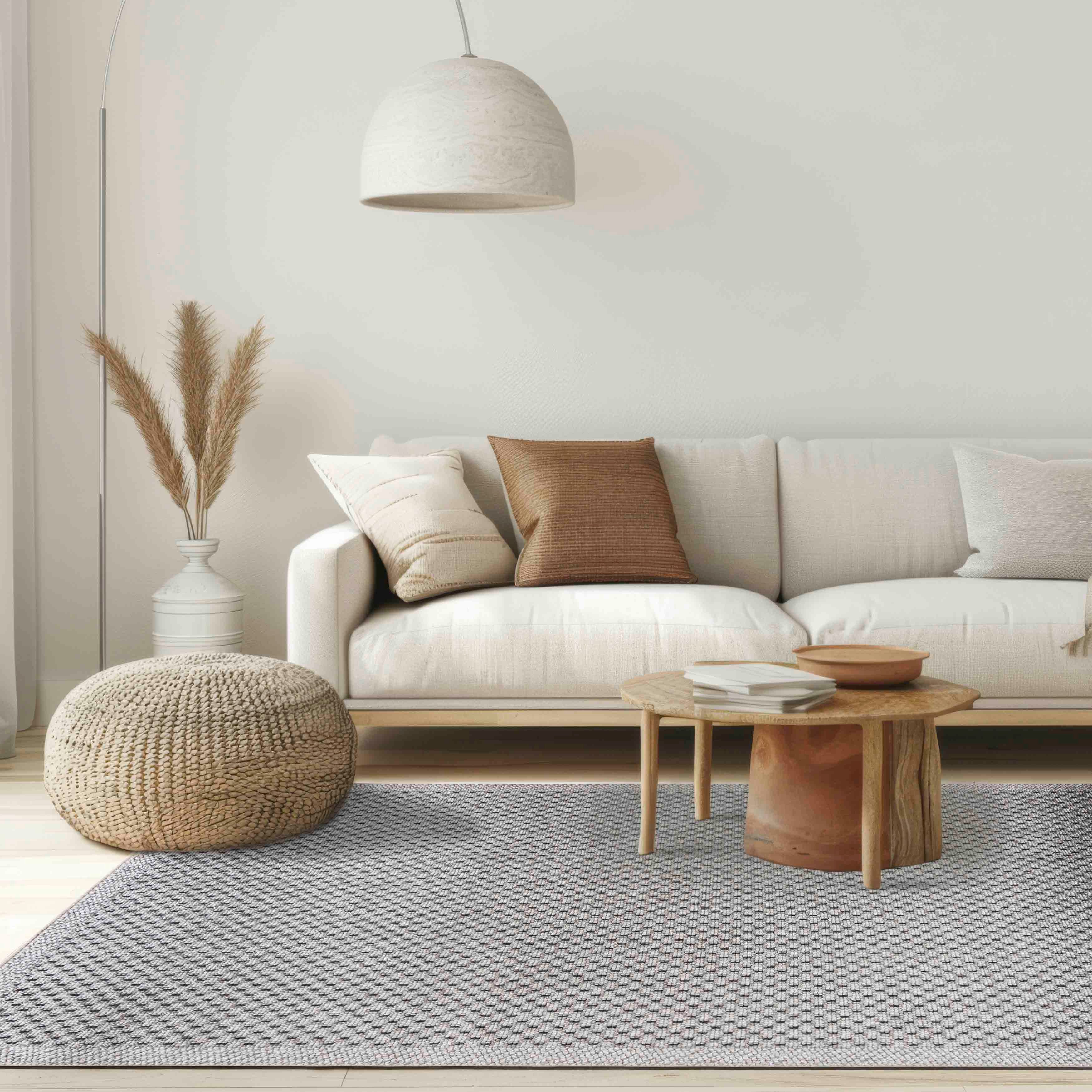 Mazovia Designteppich Modern Weich Minimalist Teppich für Wohnzimmer - Neutralfarben Teppich, 120 x 170 cm, Fußbodenheizung – Bild 3 von 5