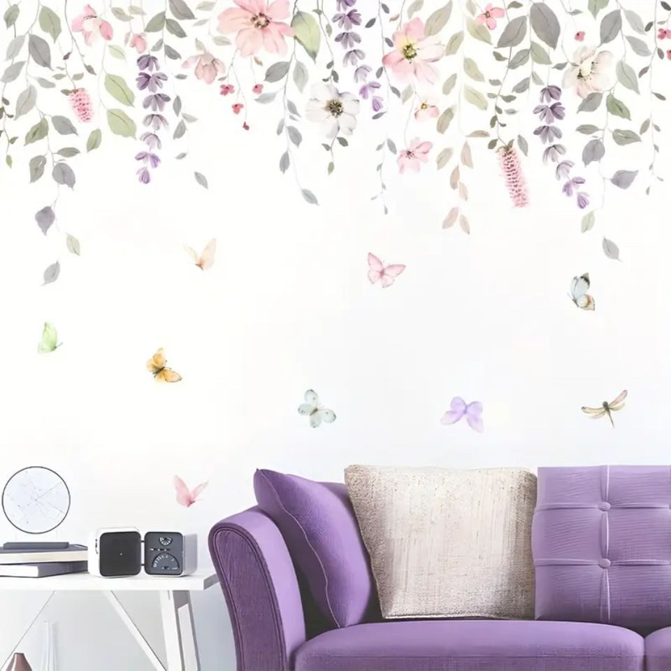 Montegoni Wandsticker 2er Set BRUP Blumen- & Schmetterling Wandaufkleber – günstig online kaufen