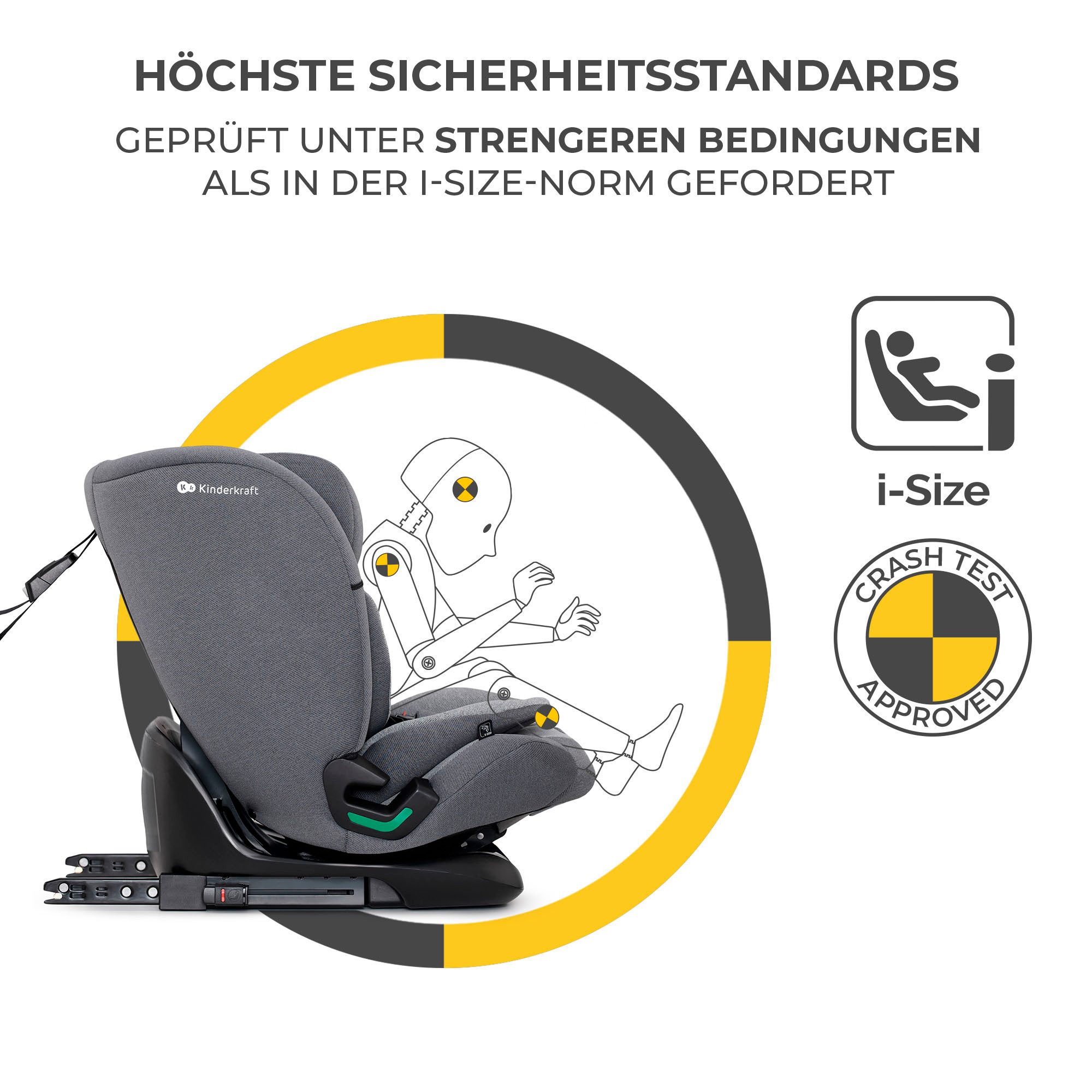 Kinderkraft Autokindersitz, ab: 15 Monaten, bis: 12 Jahren, ab: 76 cm, bis: 150 cm