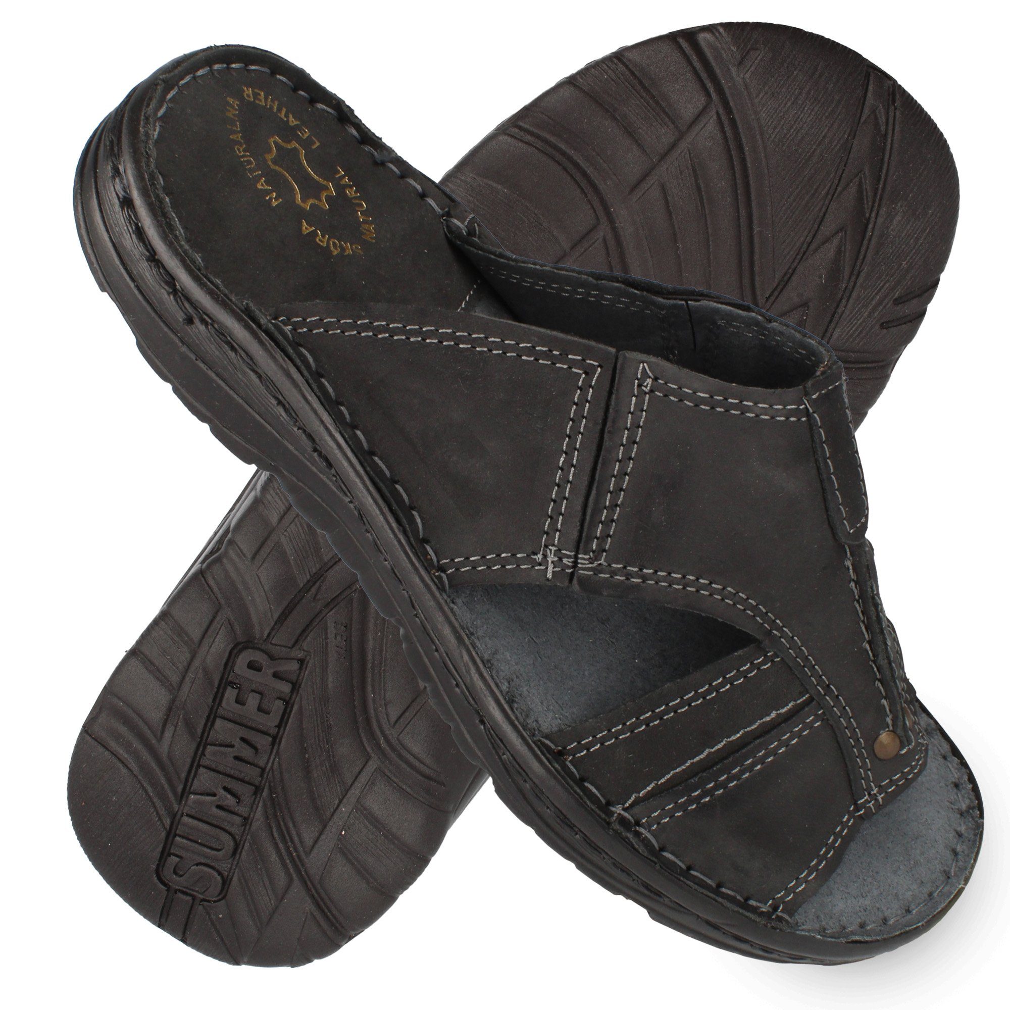 filsko Sommer Leder-Sandalen für Herren Sandale