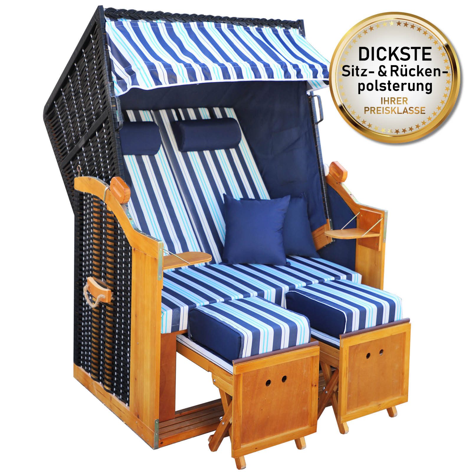 BRAST Strandkorb für 2 Personen, 120cm breit, 5 Designs, BxTxH: 120x79x150 günstig online kaufen