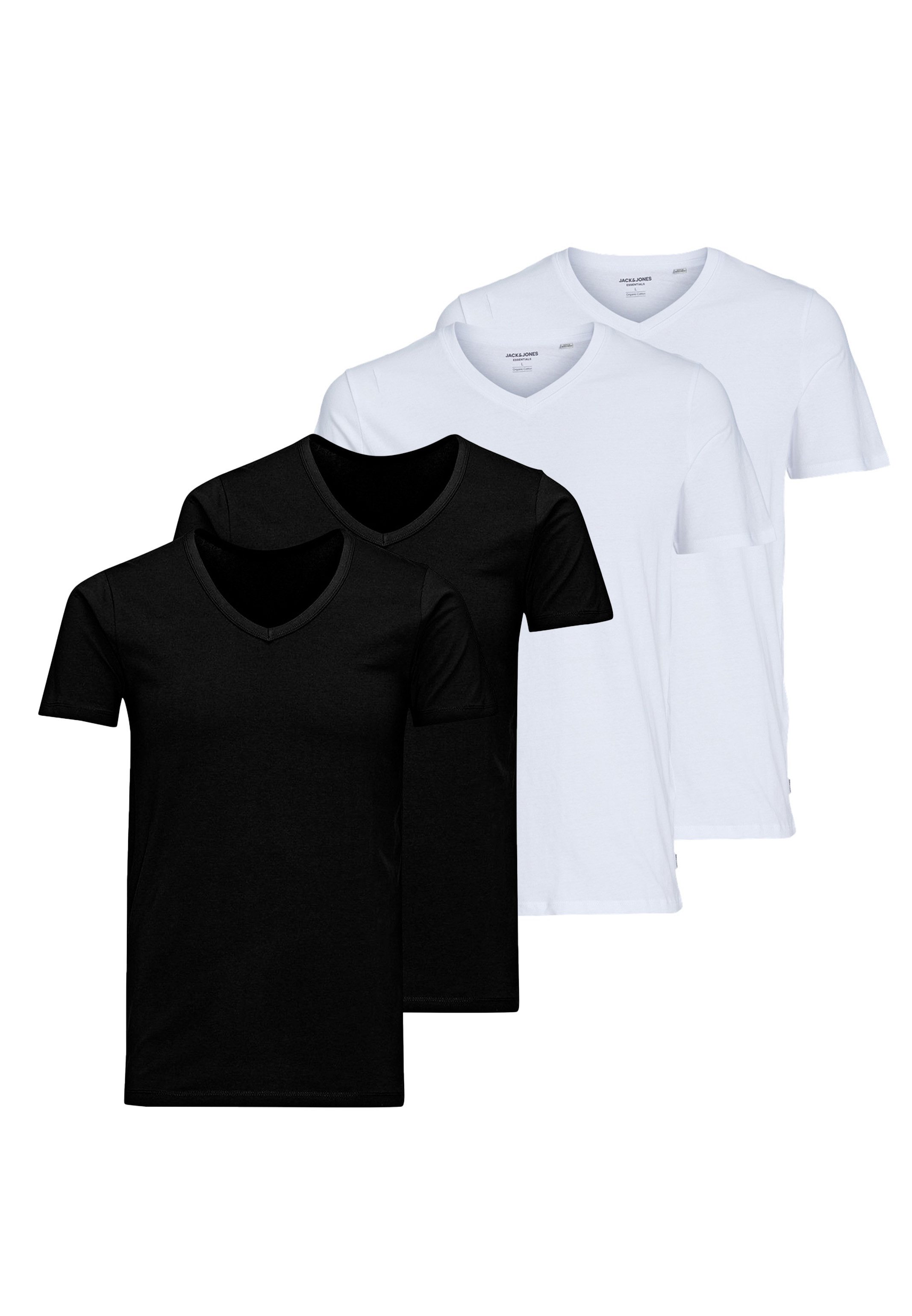 Jack & Jones Unterhemd 4er Pack Jacbasic (Spar-Set, 4-St) Unterhemd / Shirt günstig online kaufen