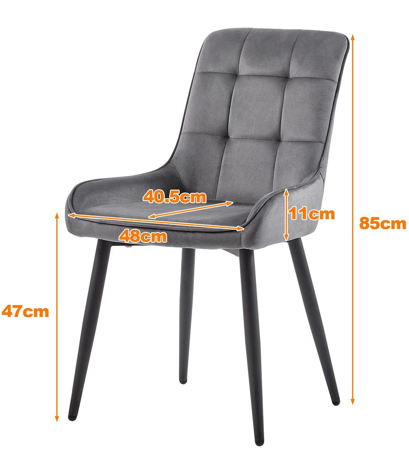 Ofcasa Esszimmerstuhl Polsterstuhl (2er Set), Samt günstig online kaufen