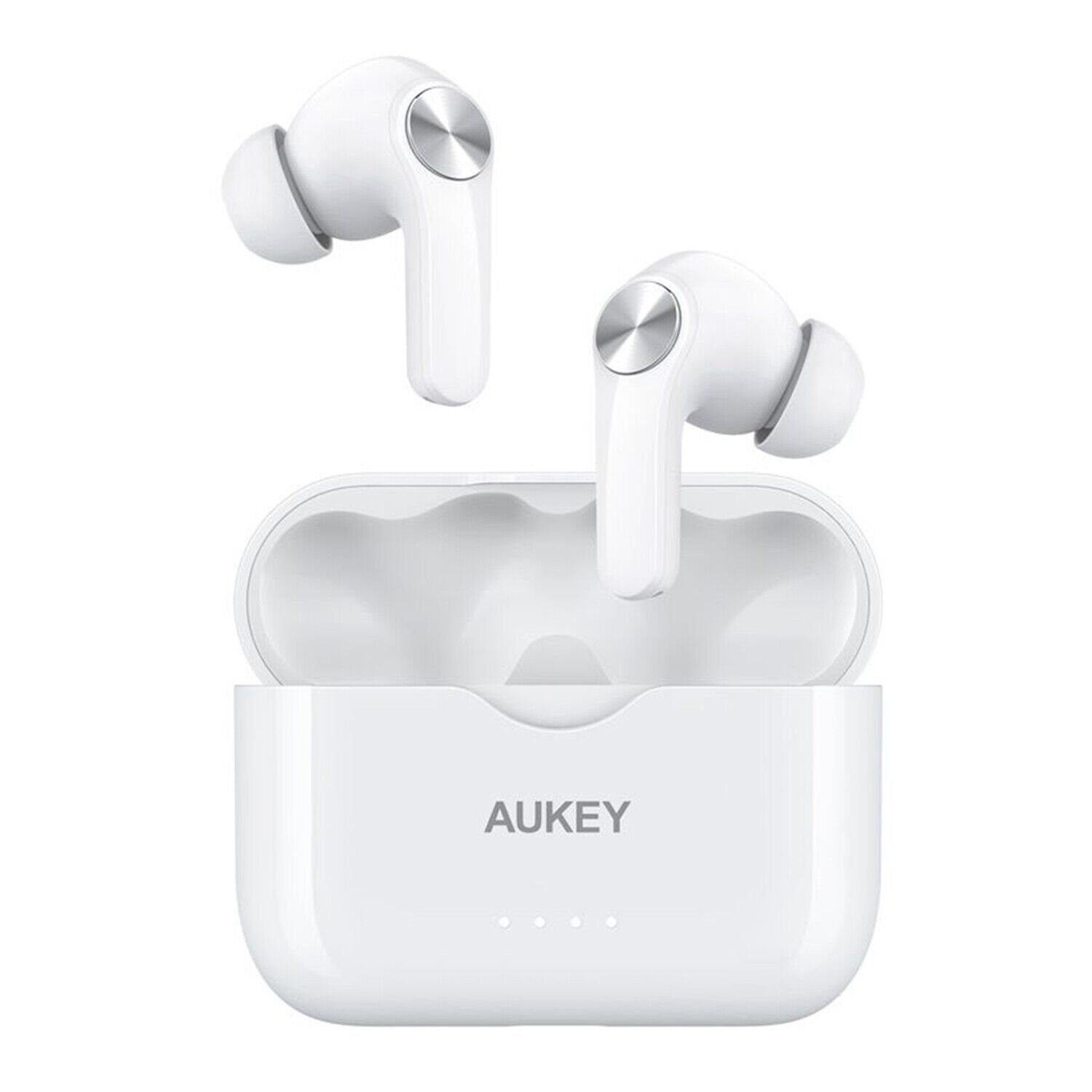 AUKEY Kabellose In-Ear-Ohrhörer: Kristallklare Anrufe, 25 Stunden Wiedergabe Bluetooth-Kopfhörer (Bluetooth, Alexa, Siri, Cortana, Bixby, Google Assistant, Bluetooth, Dynamischer Bass, Bluetooth 5.0, Einzelner Mono-Modus)