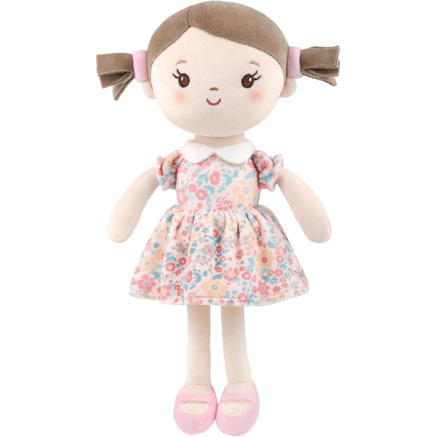 LuxusKollektion Babypuppe Babypuppe Plüsch 12Zoll Mädchen 30 cm Rosa Blumenmädchen