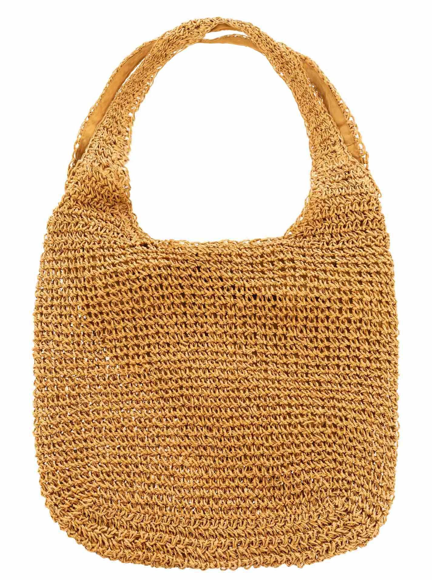 Zwillingsherz Tragetasche "Shopper", geflochtenes Material, Schulterhenkel