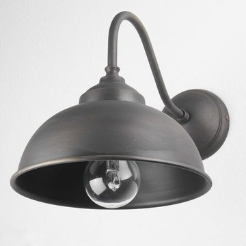 Licht-Erlebnisse Wandleuchte OSLO, ohne Leuchtmittel, Wandlampe Messing bronziert Premium Schlafzimmer Flur Wohnzimmer Lampe