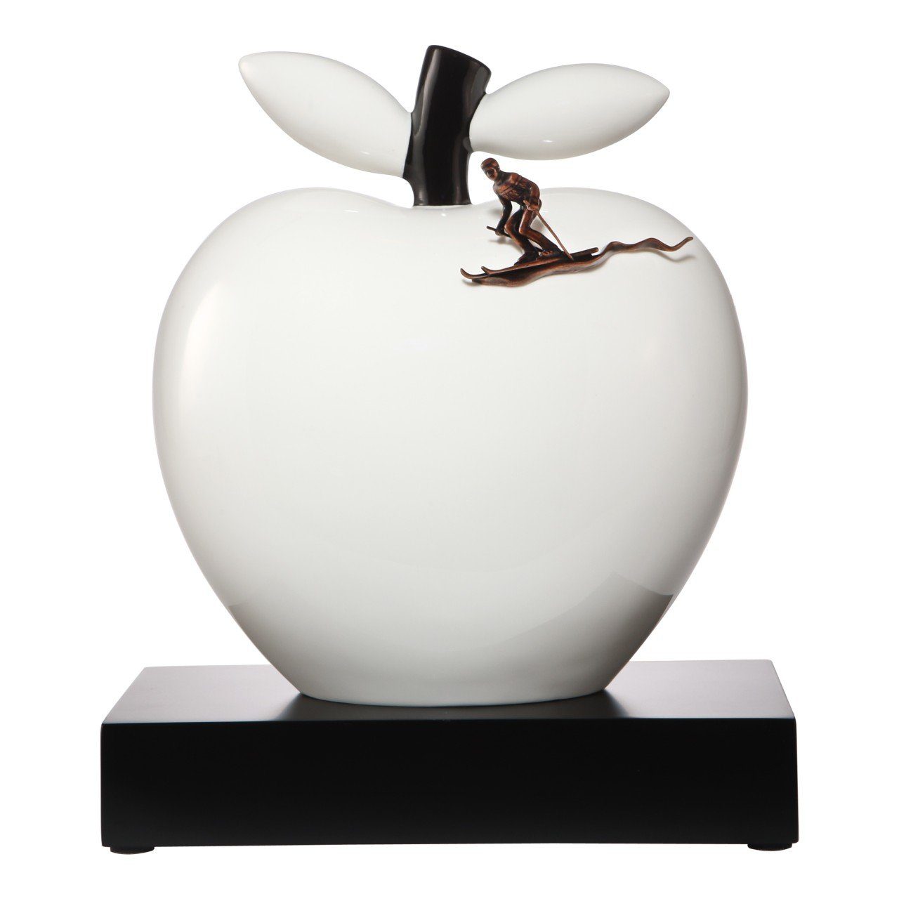 Goebel Dekoobjekt APFELFIGUR ART & APPLE STUDIO 8, Maße: Länge 24.5cm,  Breite 15cm, Höhe 28cm, Sockel 24,5x14x5cm