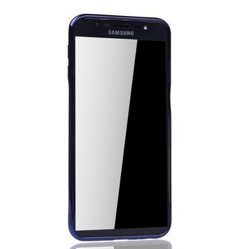 König Design Handyhülle Samsung Galaxy J6 Plus, Samsung Galaxy J6 Plus Handyhülle Bumper Backcover Blau