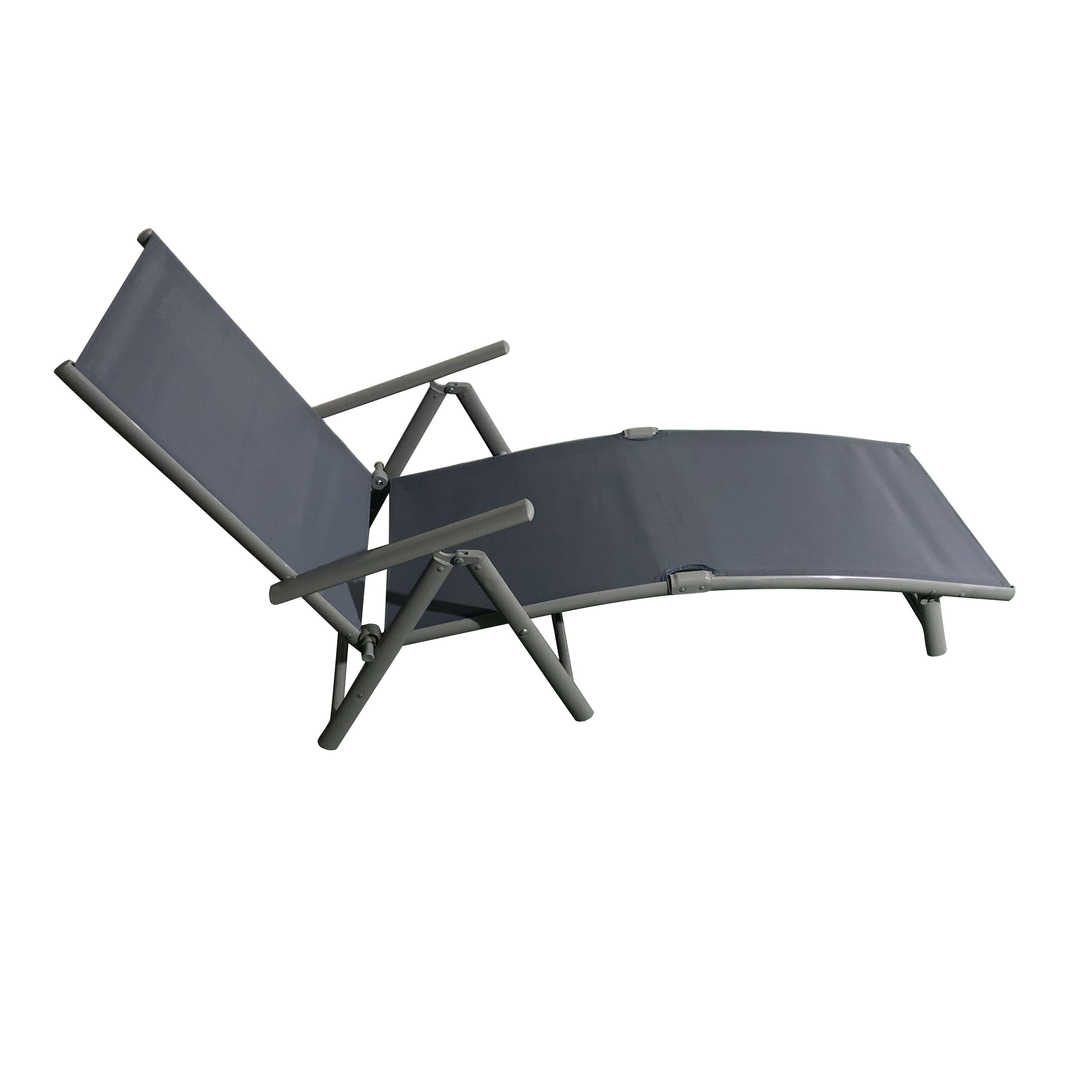 BruKa Gartenliege Sonnenliege RIO Grau Gartenliege günstig online kaufen