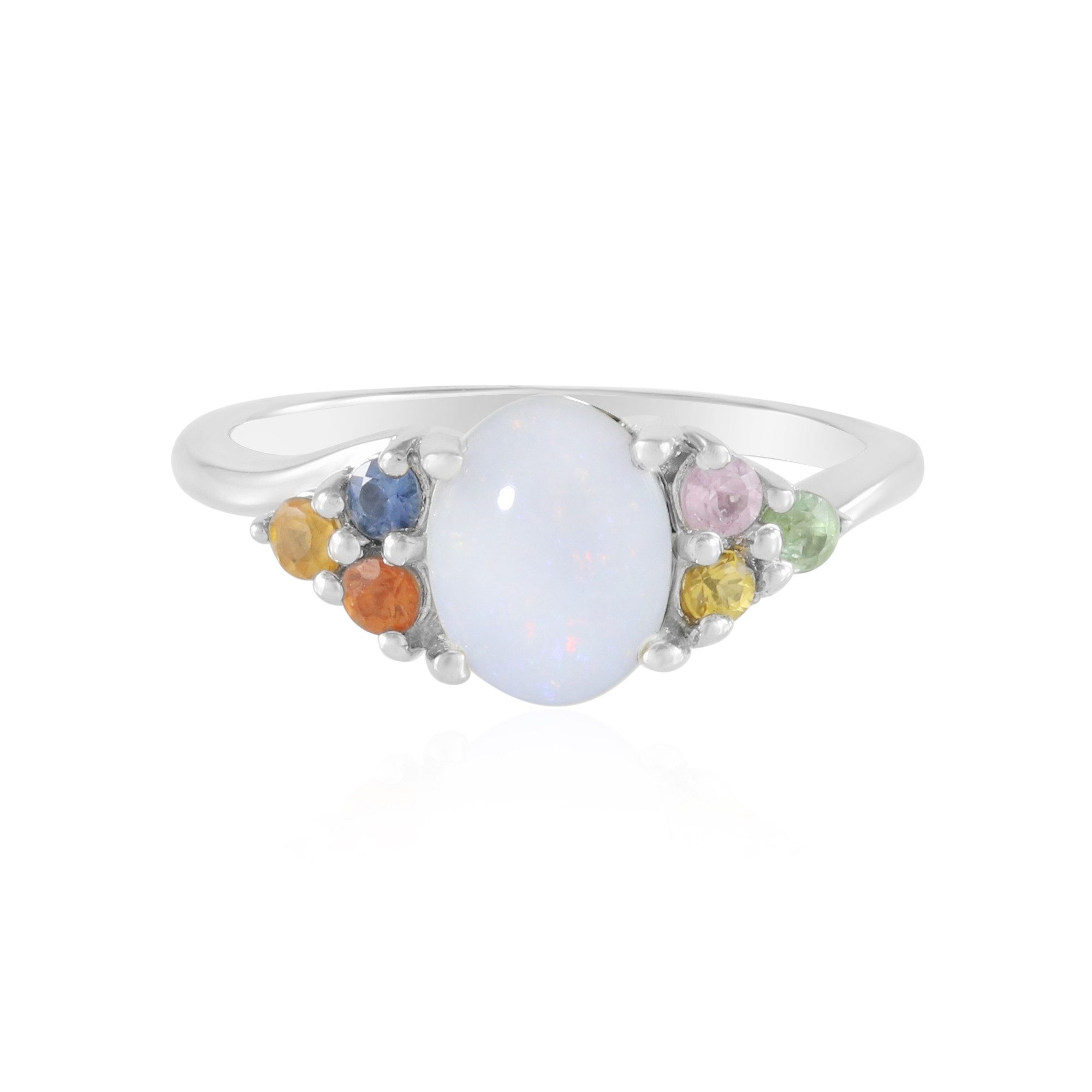 Cavill Silberring Opal-Saphir Sterling Silber Ring (1-tlg)