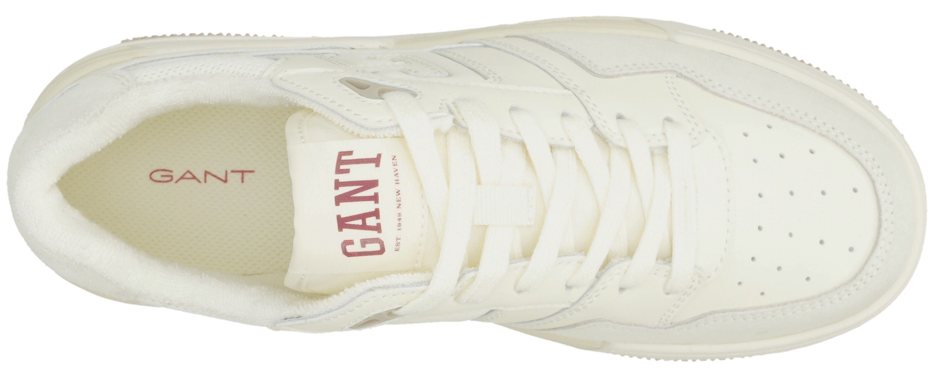 Offwhite gepolsterter mit Sneaker Gant Lederinnensohle ELLIZY