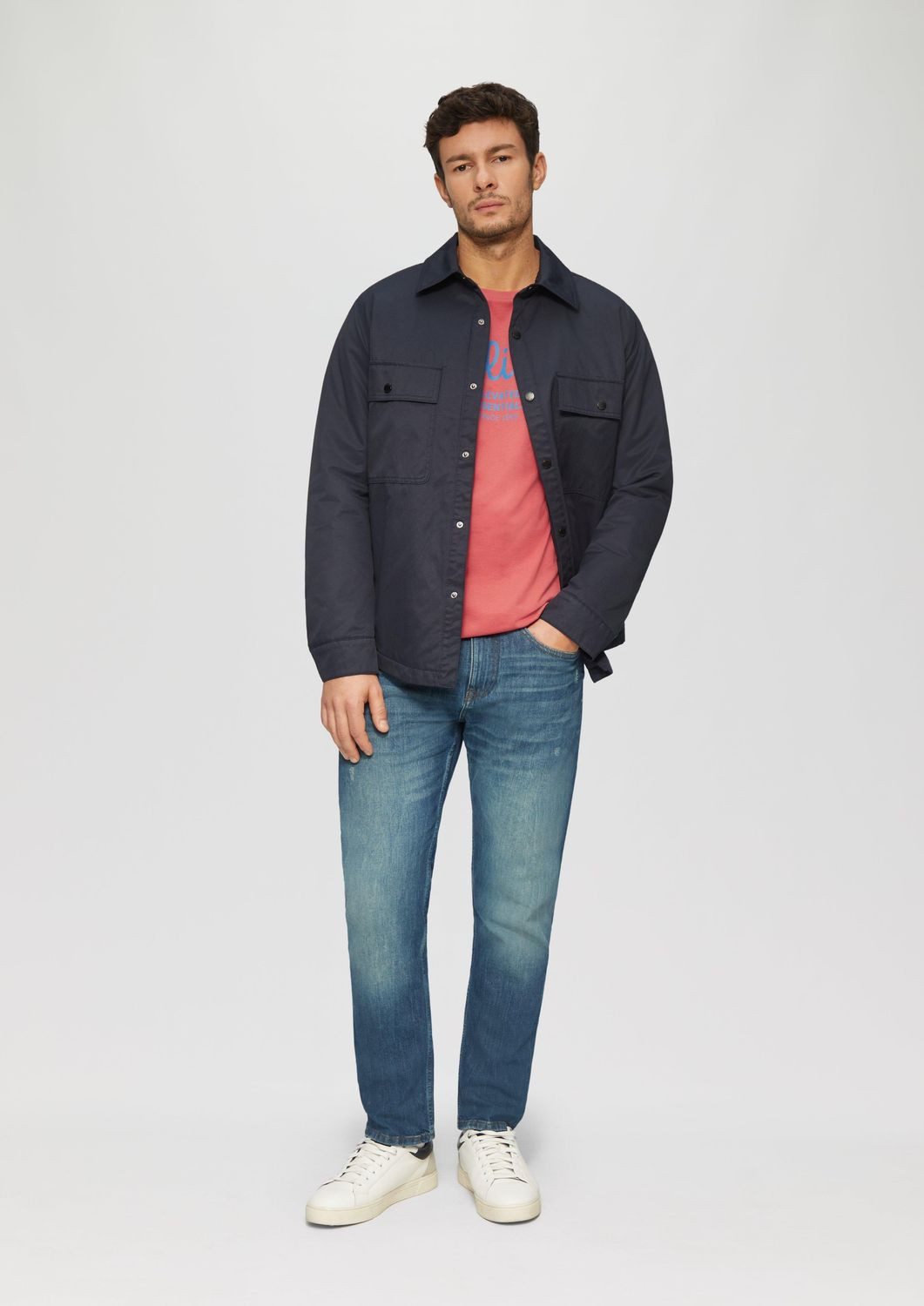 s.Oliver T-Shirt mit Logo-Print Rundhals, kurzarm