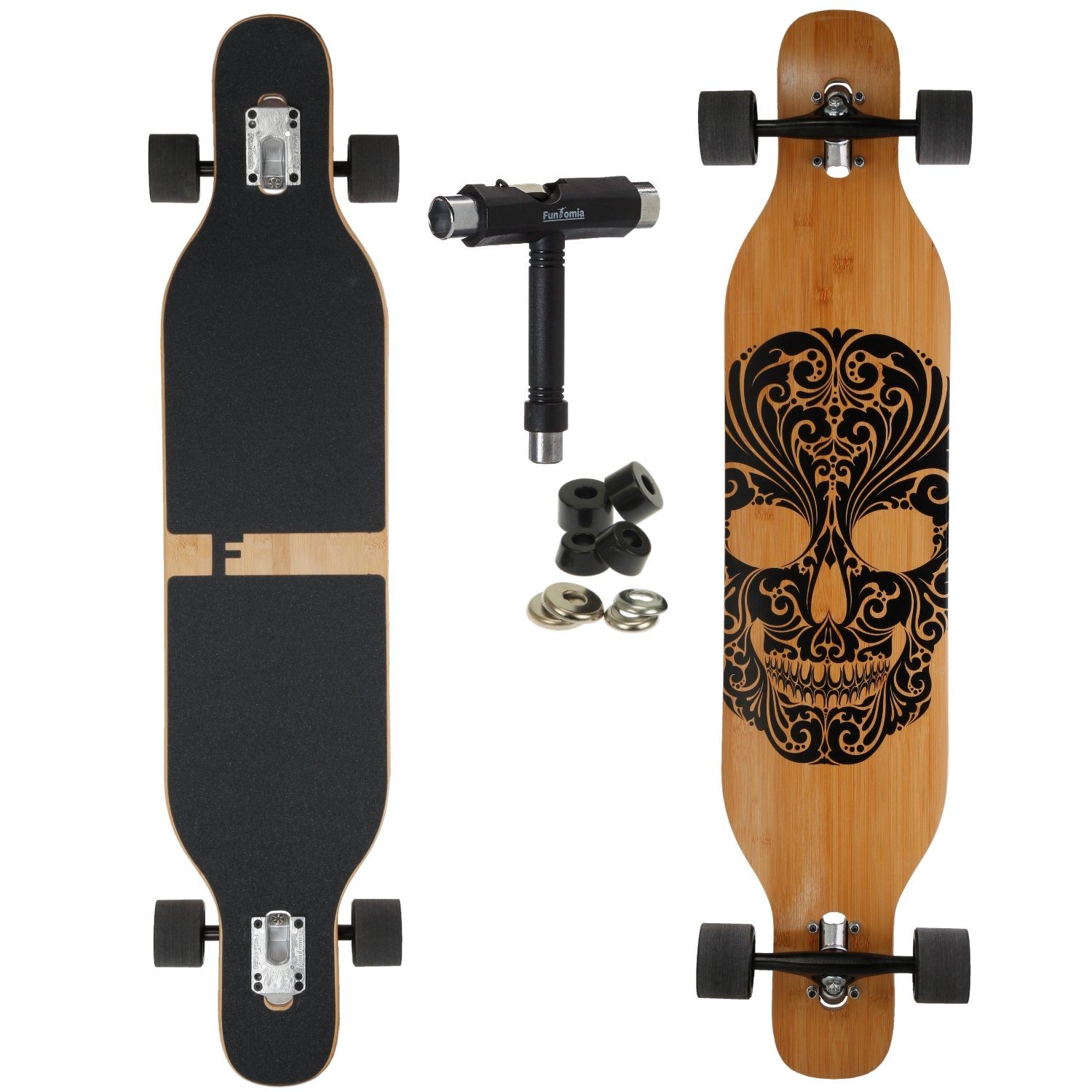 Longboard Camber Ahornholz Longboard in 3 Flex Stufen + T-Tool