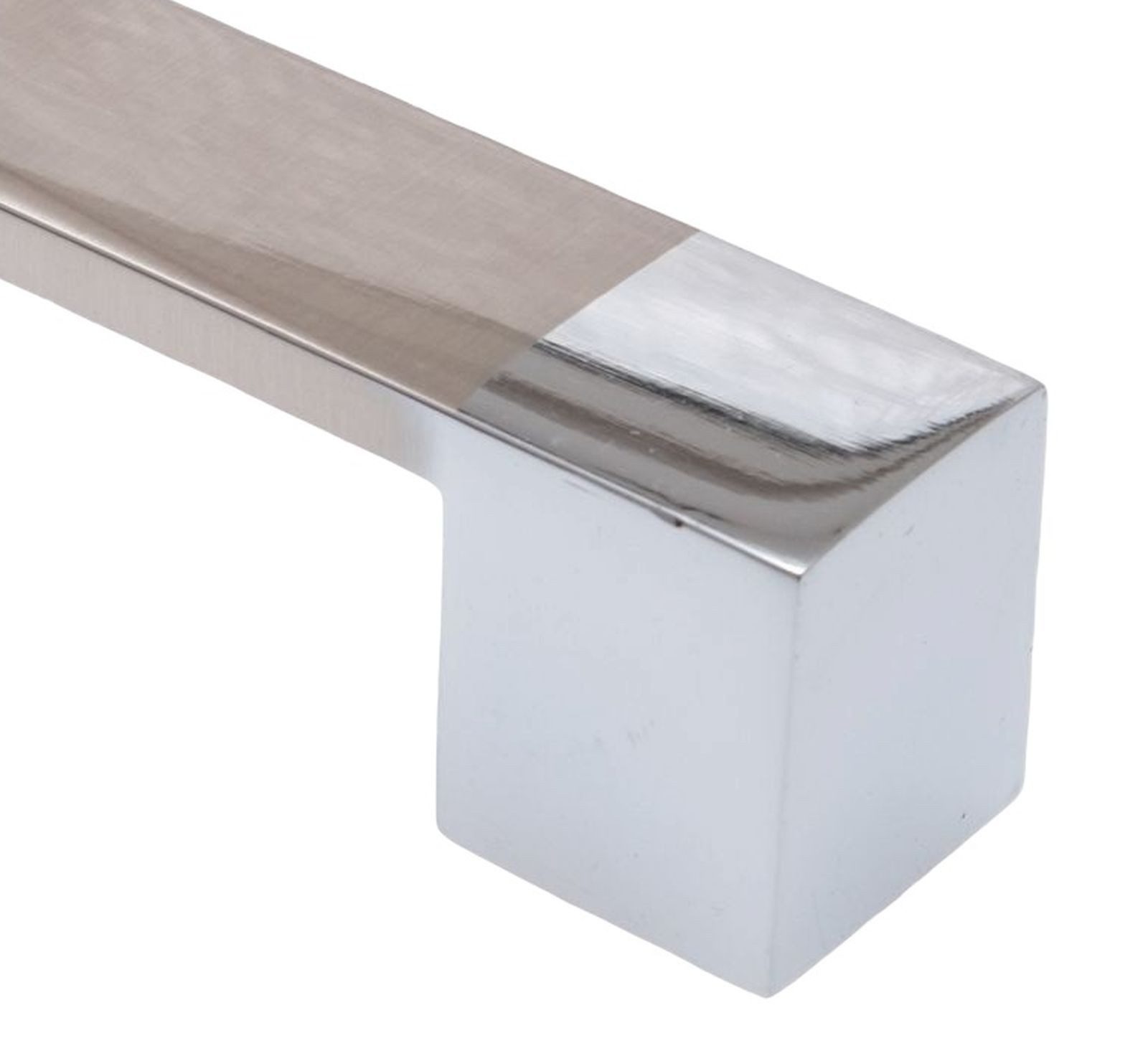 livingpoint24 Möbelgriff Möbelgriff BA 160mm Küchengriff zweifarbig Edelstahloptik & Chrom (1-St., 19), Modern
