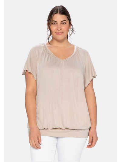 Sheego T-Shirt Große Größen mit Flügelärmeln