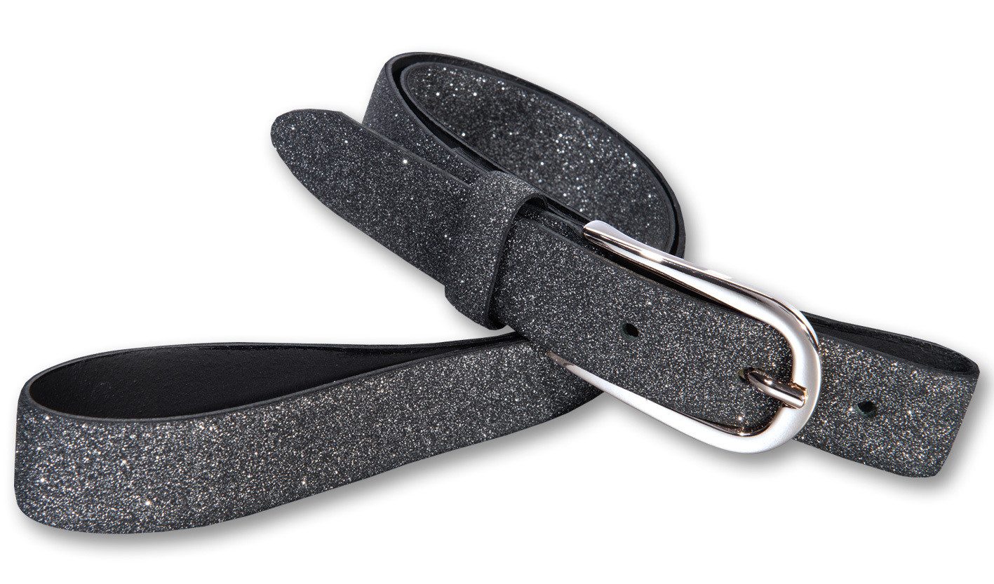 Silbergift Ledergürtel Ledergürtel mit prickelnder Optik in schmalem Style günstig online kaufen