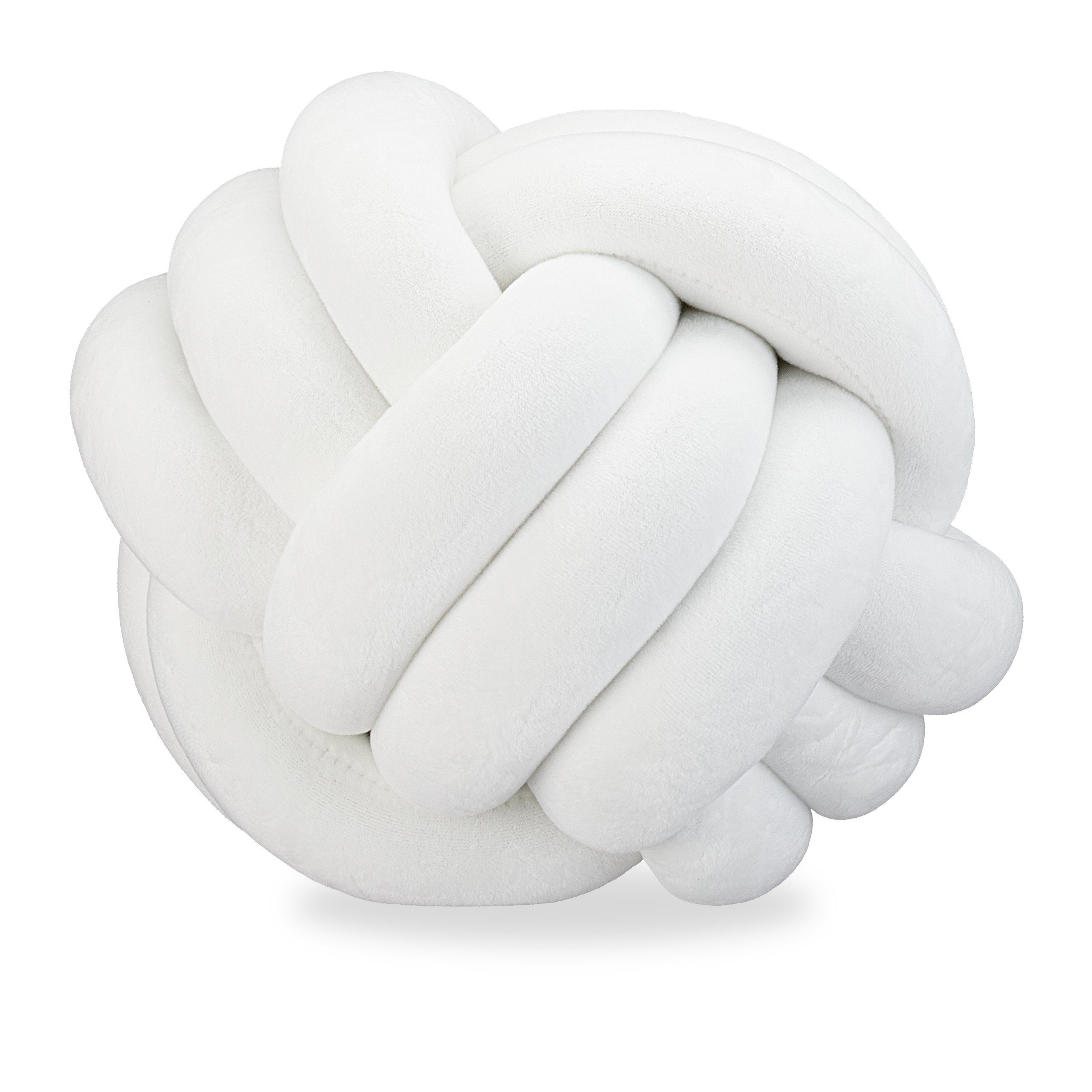 Dekokissen 2 x Knotenkissen weiß