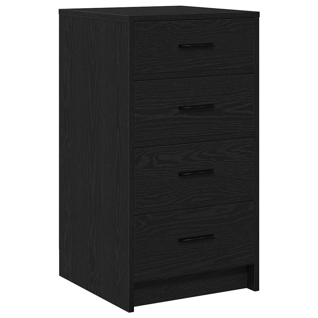 vidaXL Sideboard Sideboard Schwarz Eichen-Optik 40 x 41 x 75 cm Holzwerkstoff (1 St)