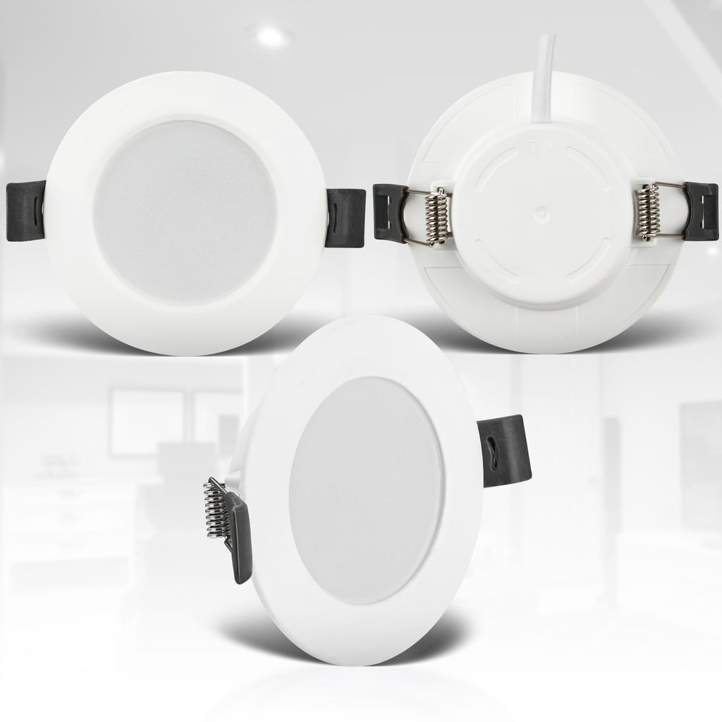 B.K.Licht LED Einbaustrahler LED Badezimmer Einbauleuchten IP44 weiß 230V U günstig online kaufen