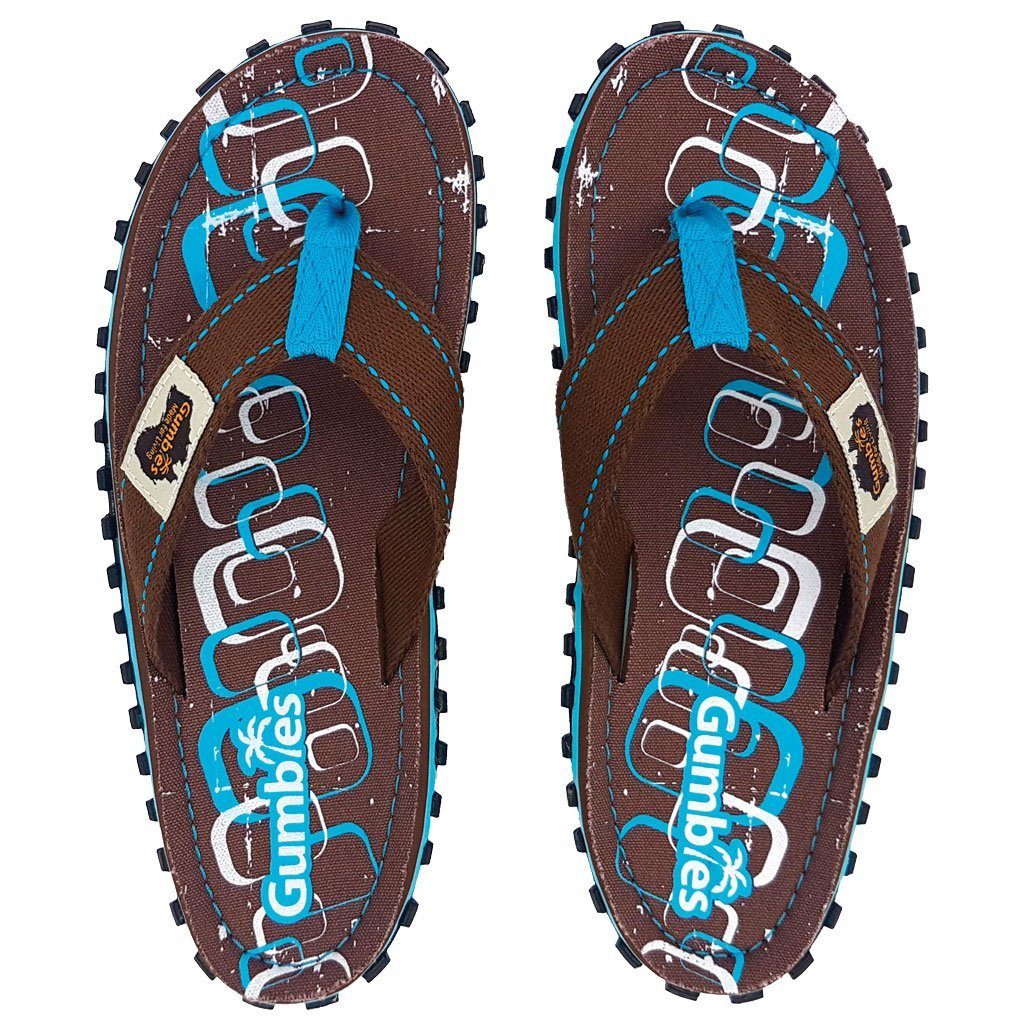 Gumbies Original in Spangle T-Strap-Zehentrenner aus recycelten Materialien hergestellt, stabile Gummisole
