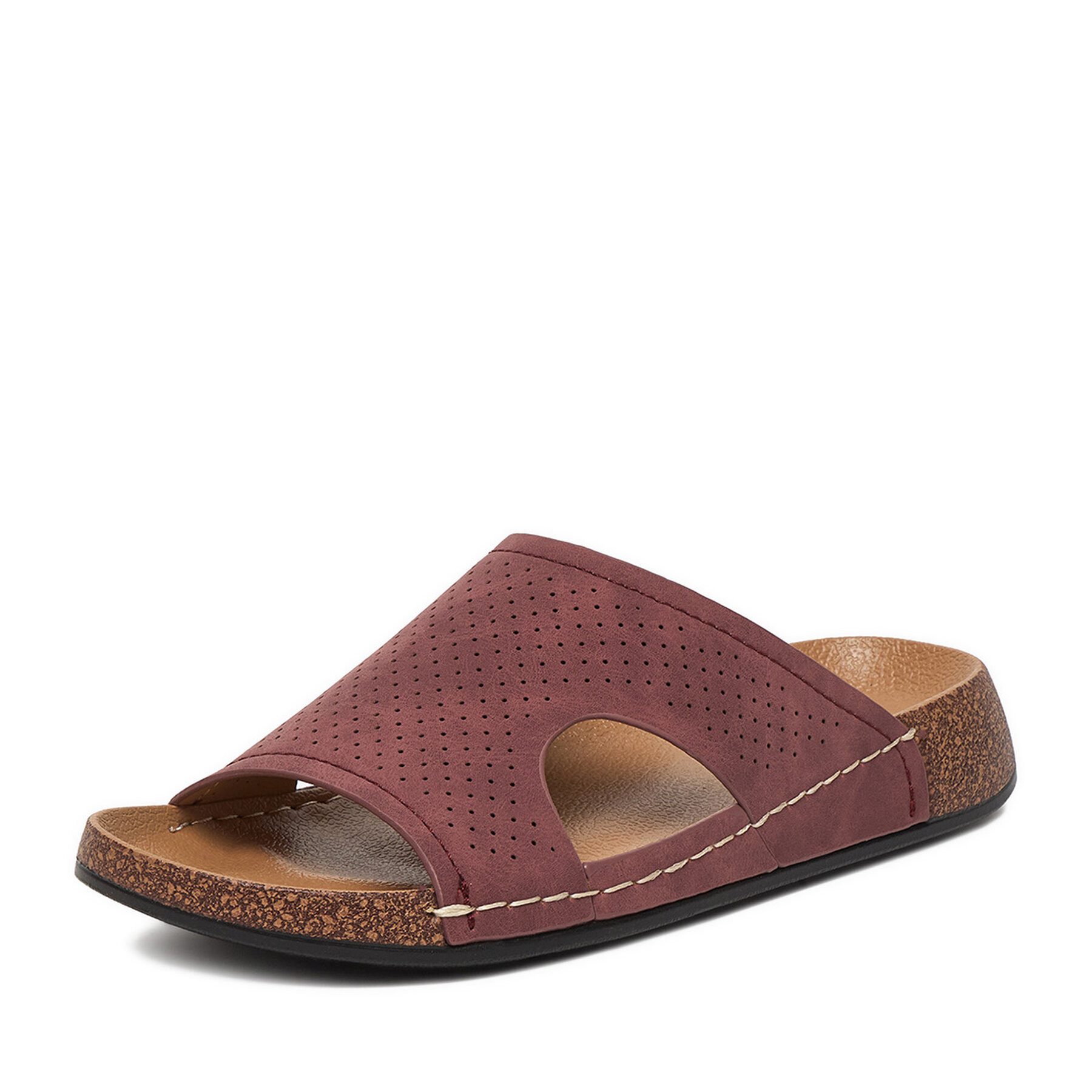 Go Soft Go Soft Damen-Flip-Flops in Burgunderrot Badepantolette