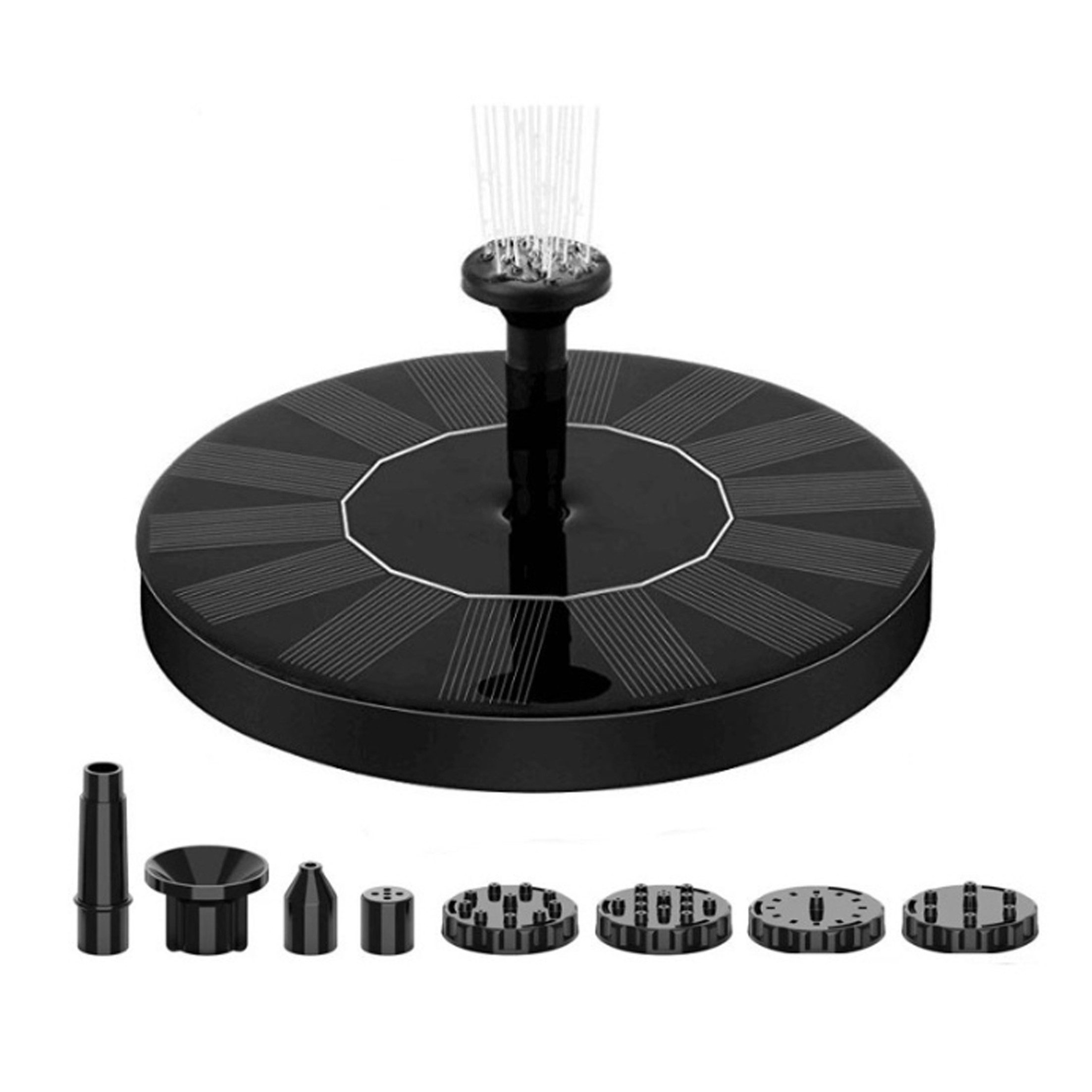 KINSI Solarpumpe Solar Springbrunnen,Teichpumpe mit 200 L/H Durchflussleistung, Umweltfreundliche Solarpumpe für Garten/Teich/Balkon