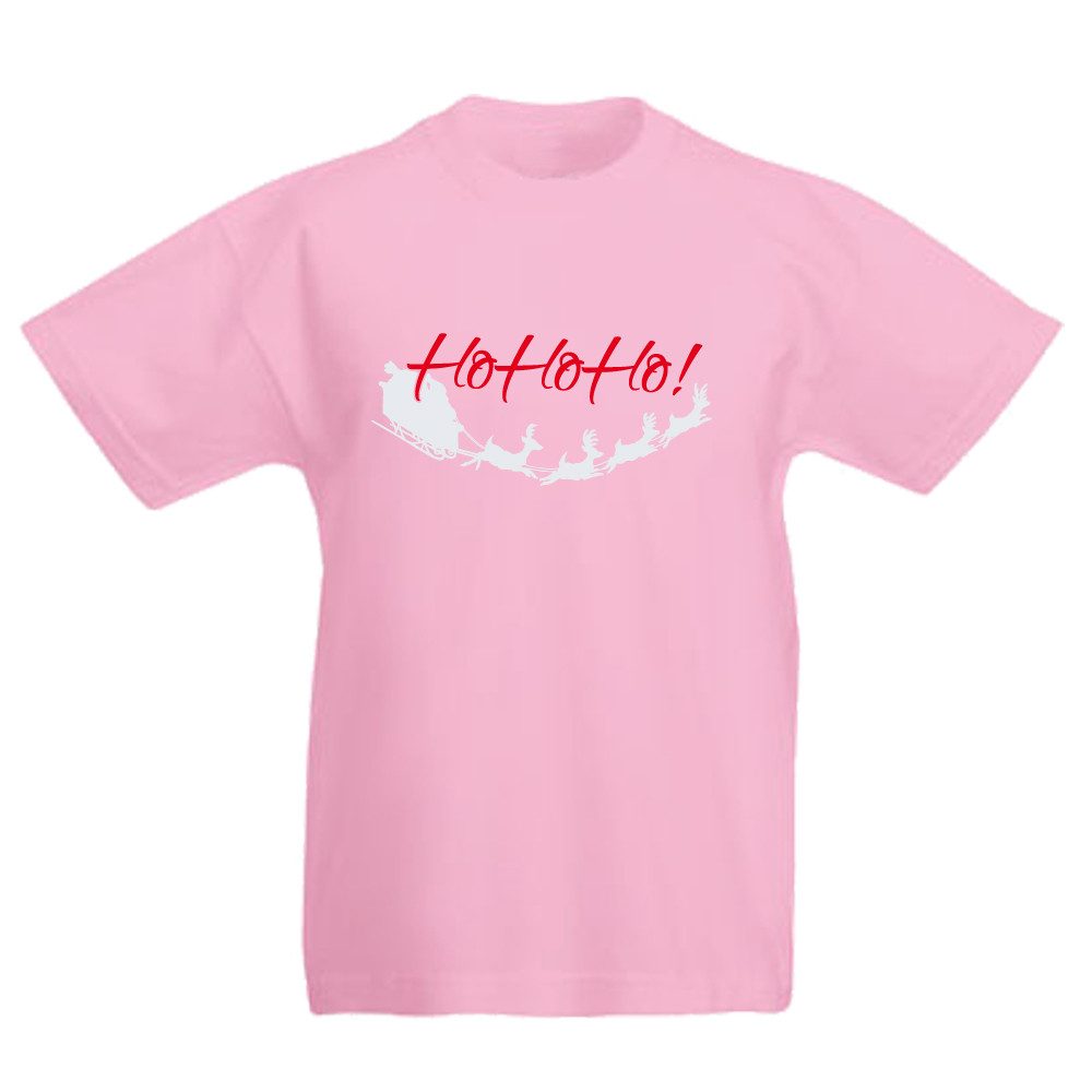 T-Shirt Ho Ho Ho! - Weihnachtsmann mit Rentierschlitten