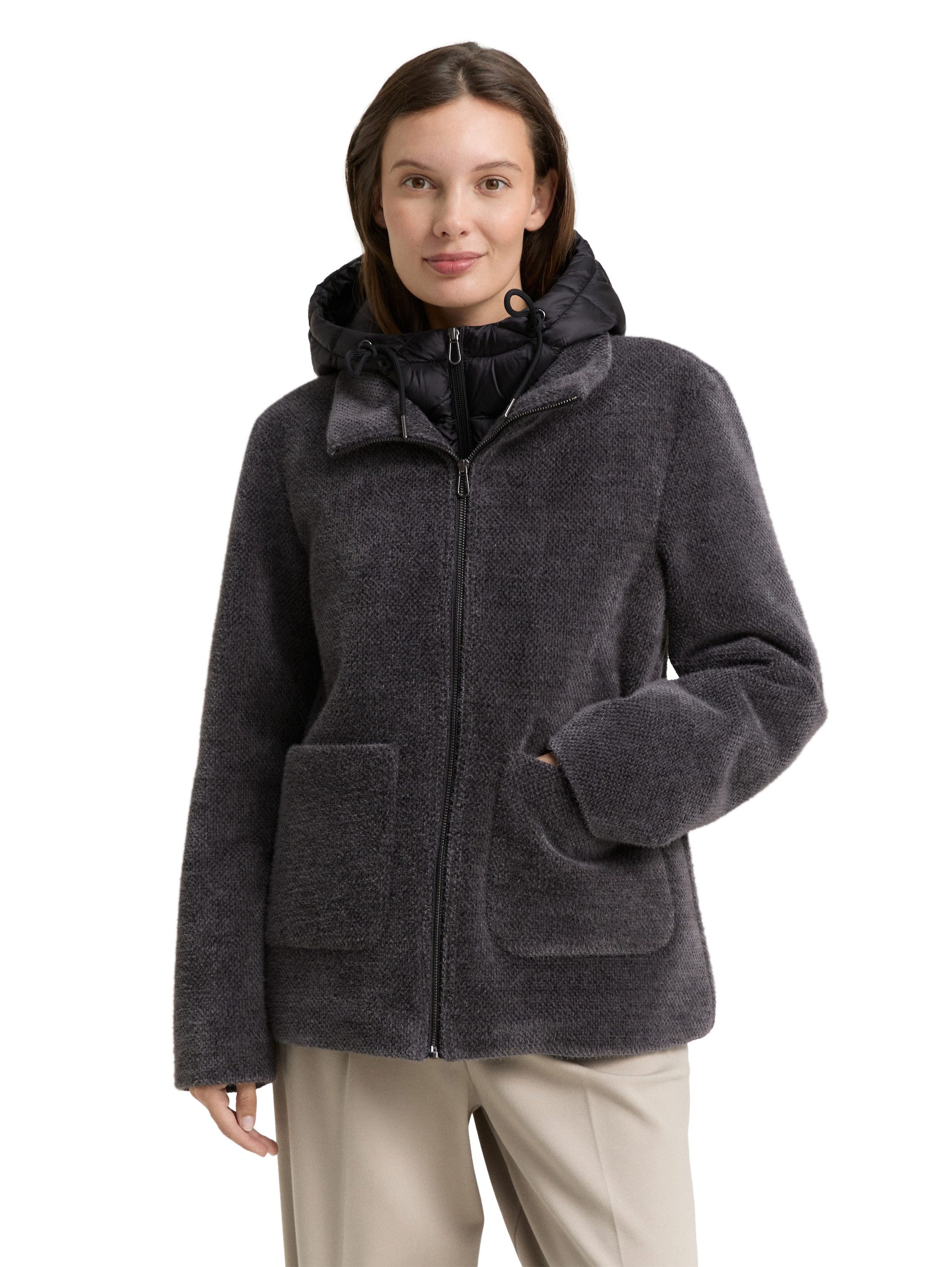 TOM TAILOR Anorak Hybrid Jacke mit Stepp-Einsatz