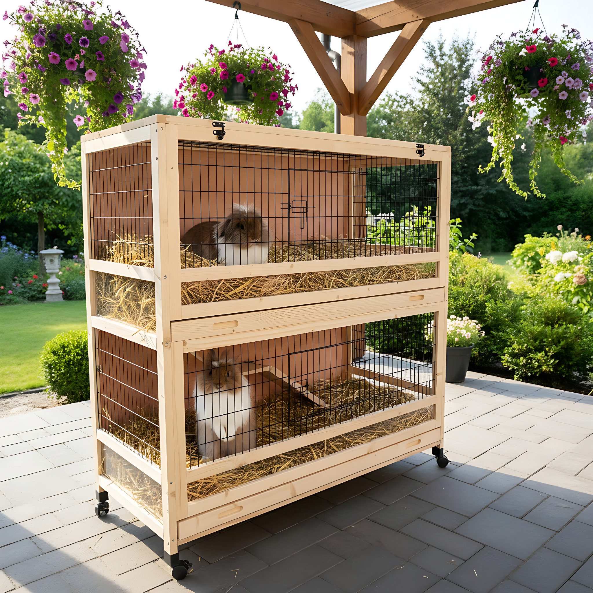 Zooprinz Kleintierstall Knuffel auf Rollen mit Klappdach, 2 Etagen, Plexigl günstig online kaufen